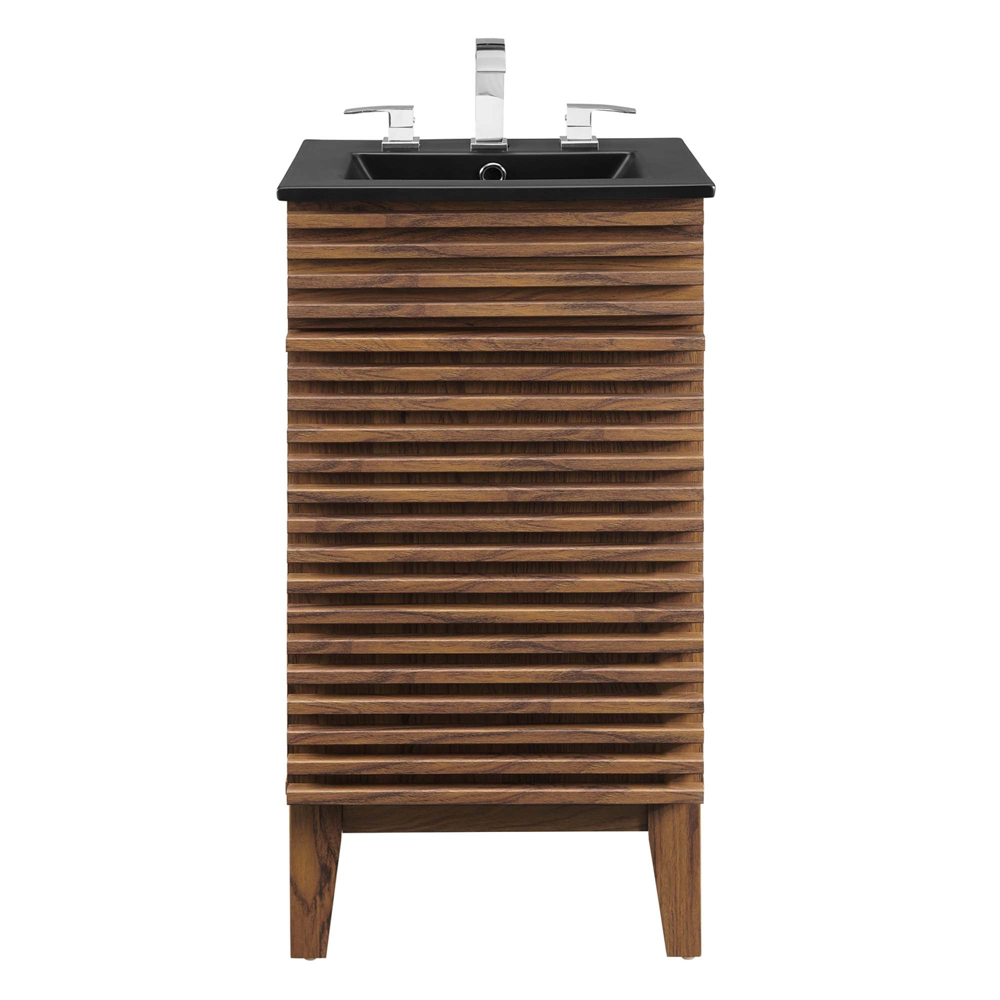 Render 18" Bathroom Vanity, Walnut Black