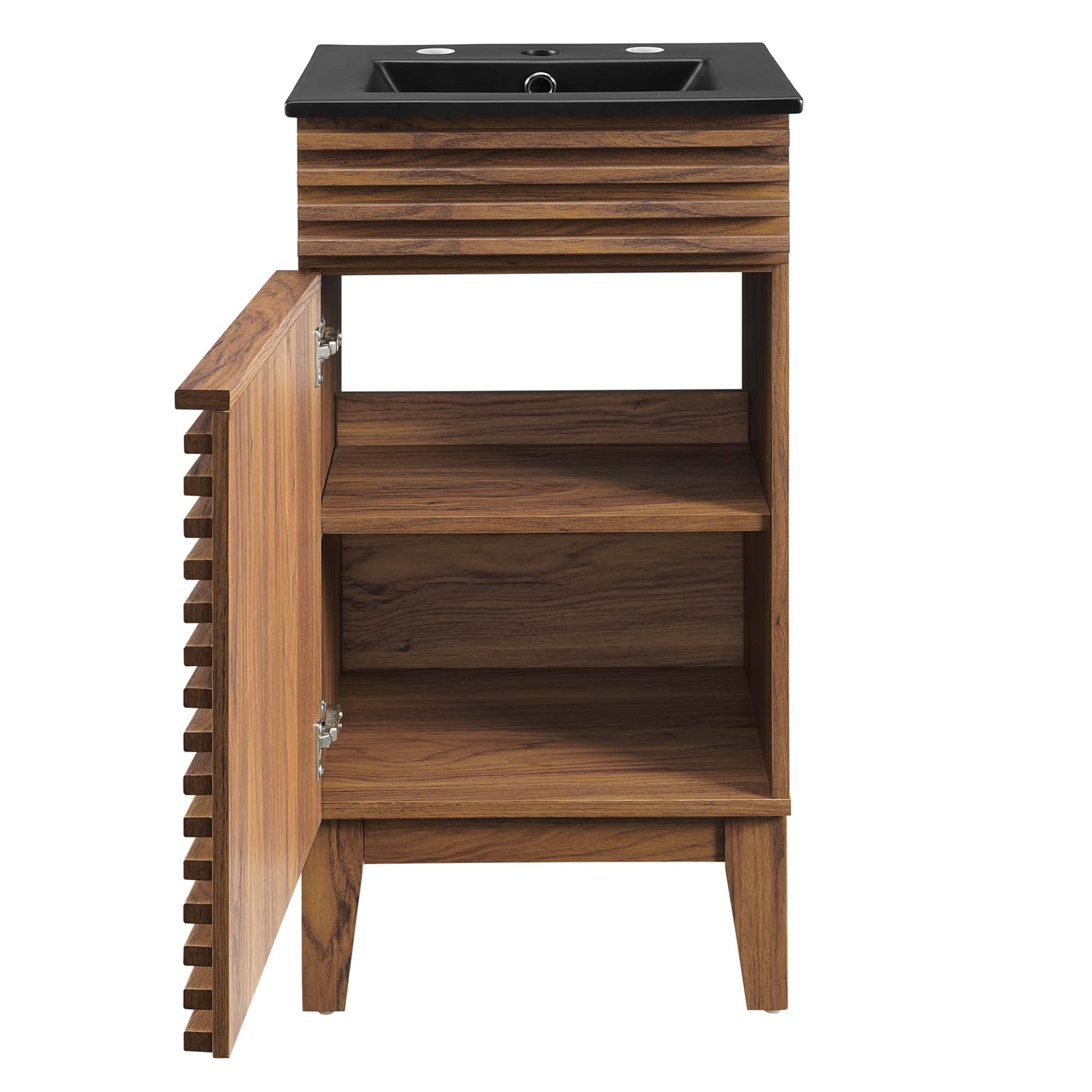 Render 18" Bathroom Vanity, Walnut Black