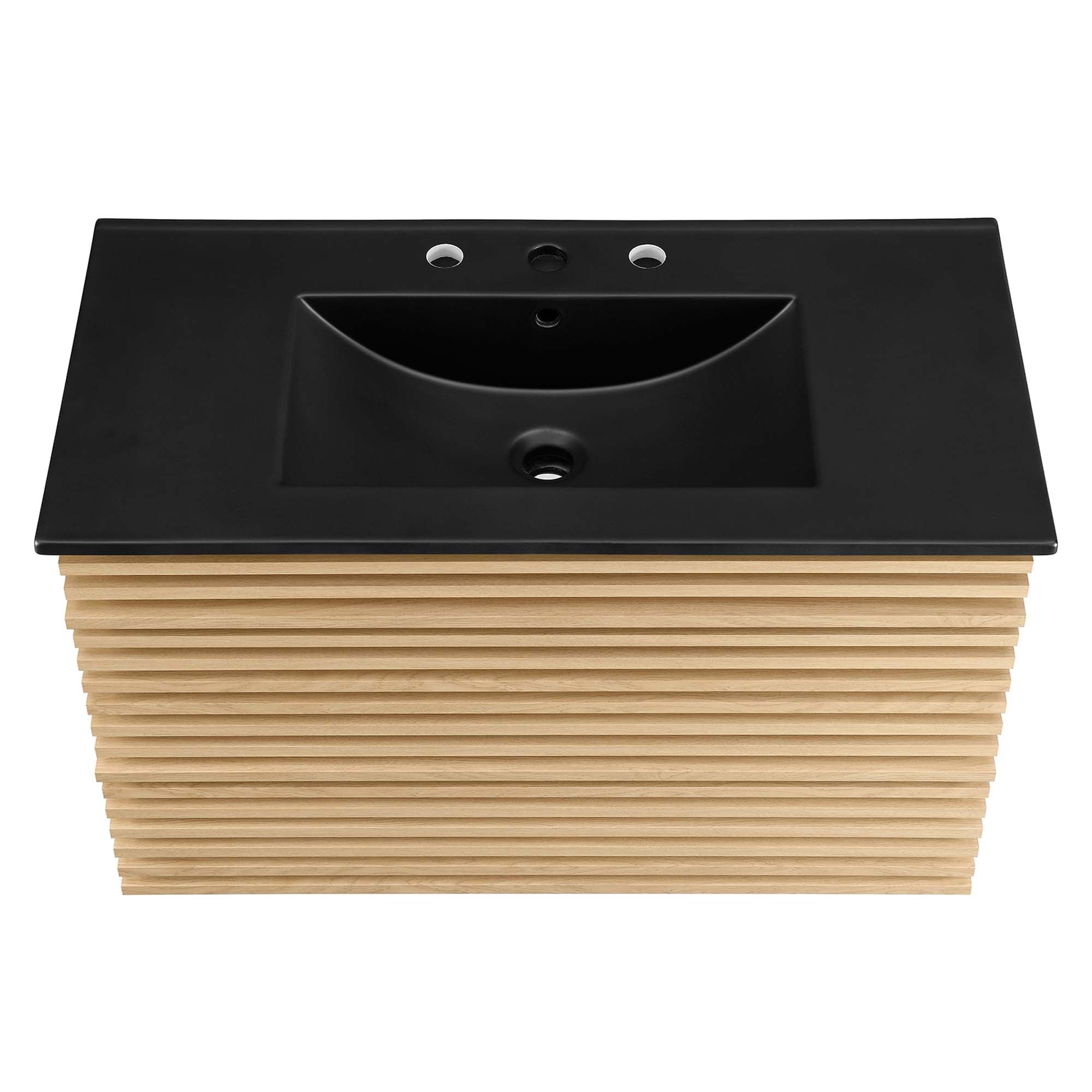 Render 36" Wall-Mount Bathroom Vanity, Oak Black