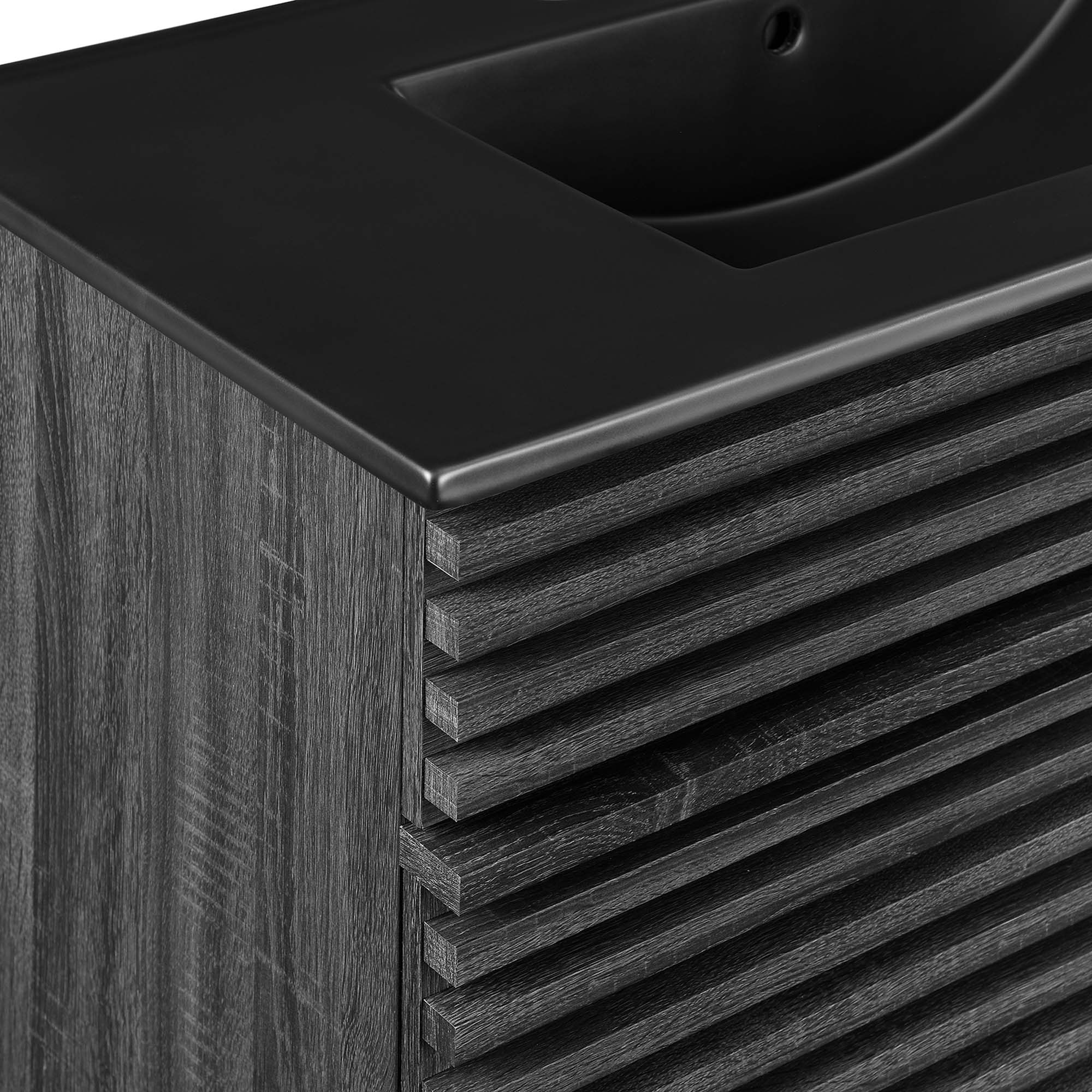 Render 36" Bathroom Vanity, Charcoal Black