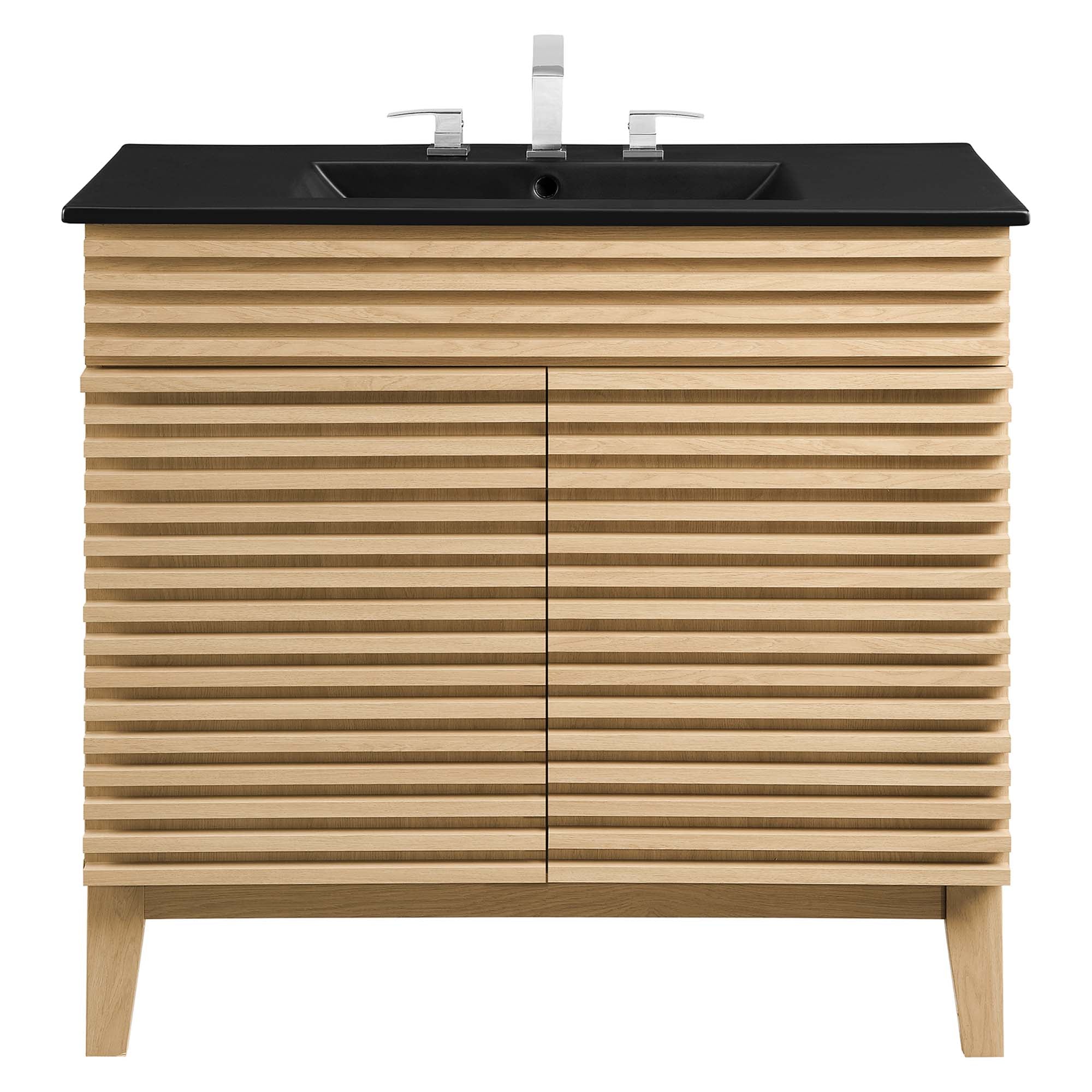 Render 36" Bathroom Vanity, Oak Black