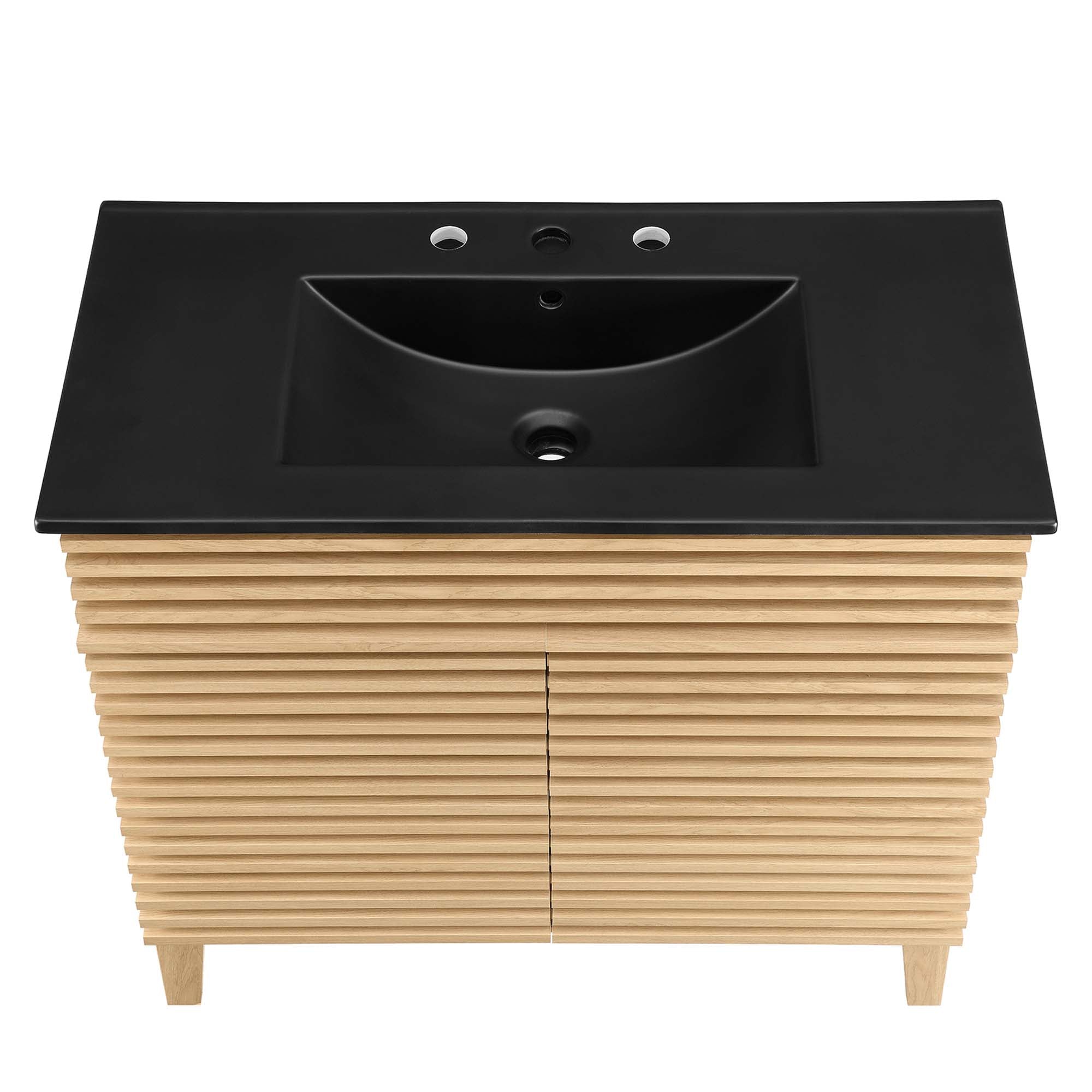 Render 36" Bathroom Vanity, Oak Black