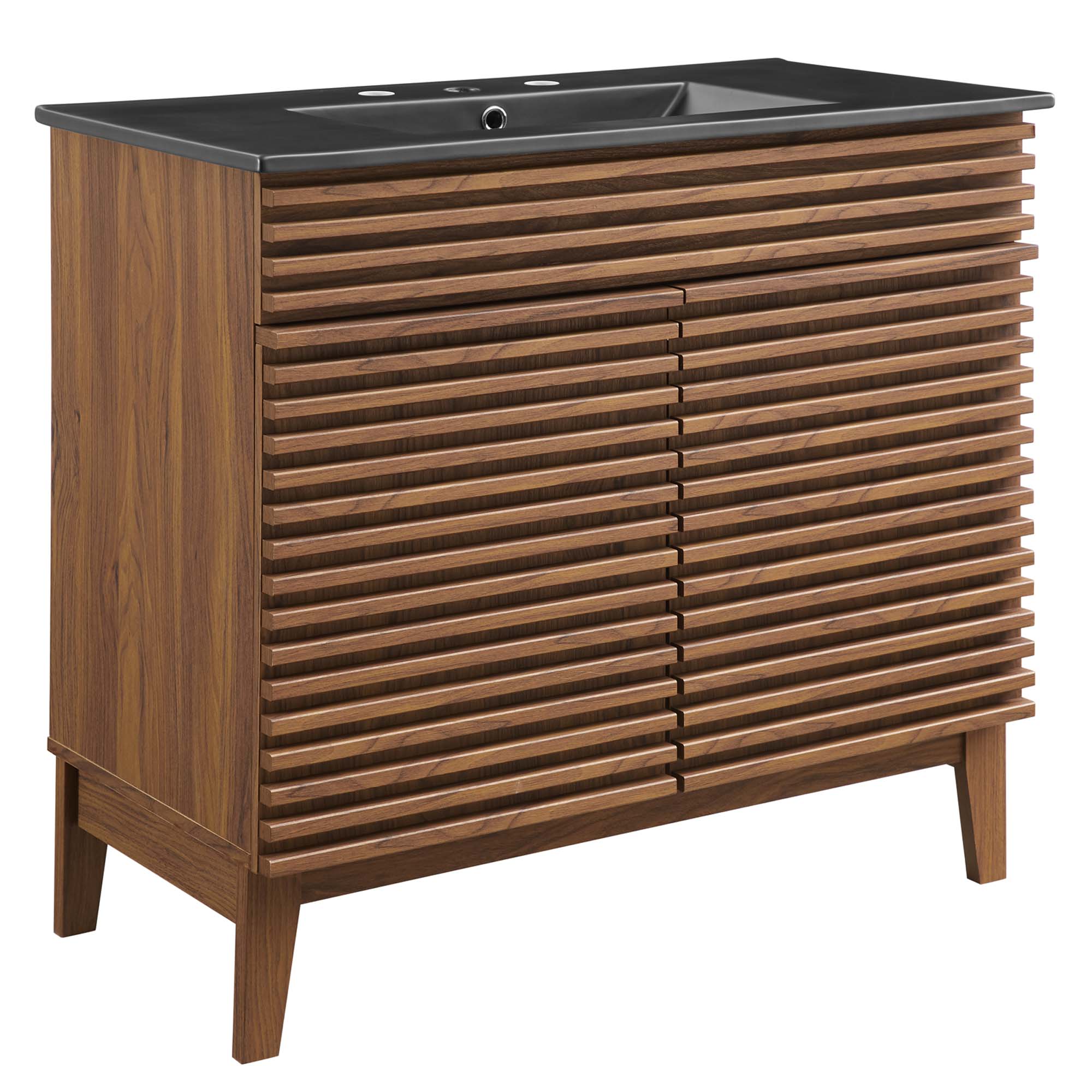 Render 36" Bathroom Vanity, Walnut Black