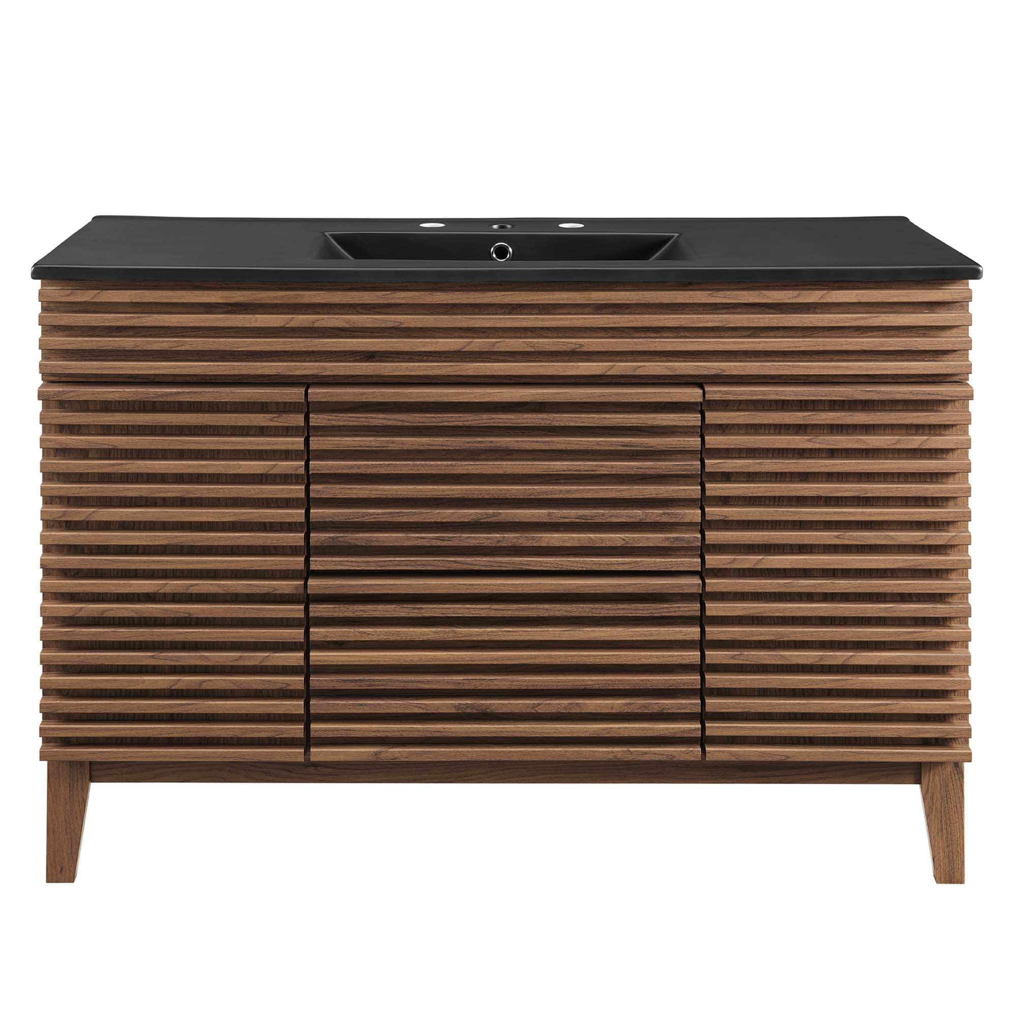 Render 48" Single Sink Bathroom Vanity, Walnut Black