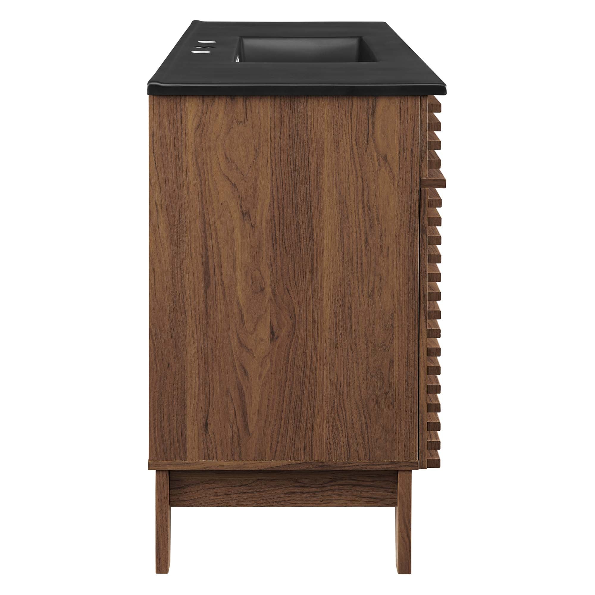 Render 48" Single Sink Bathroom Vanity, Walnut Black