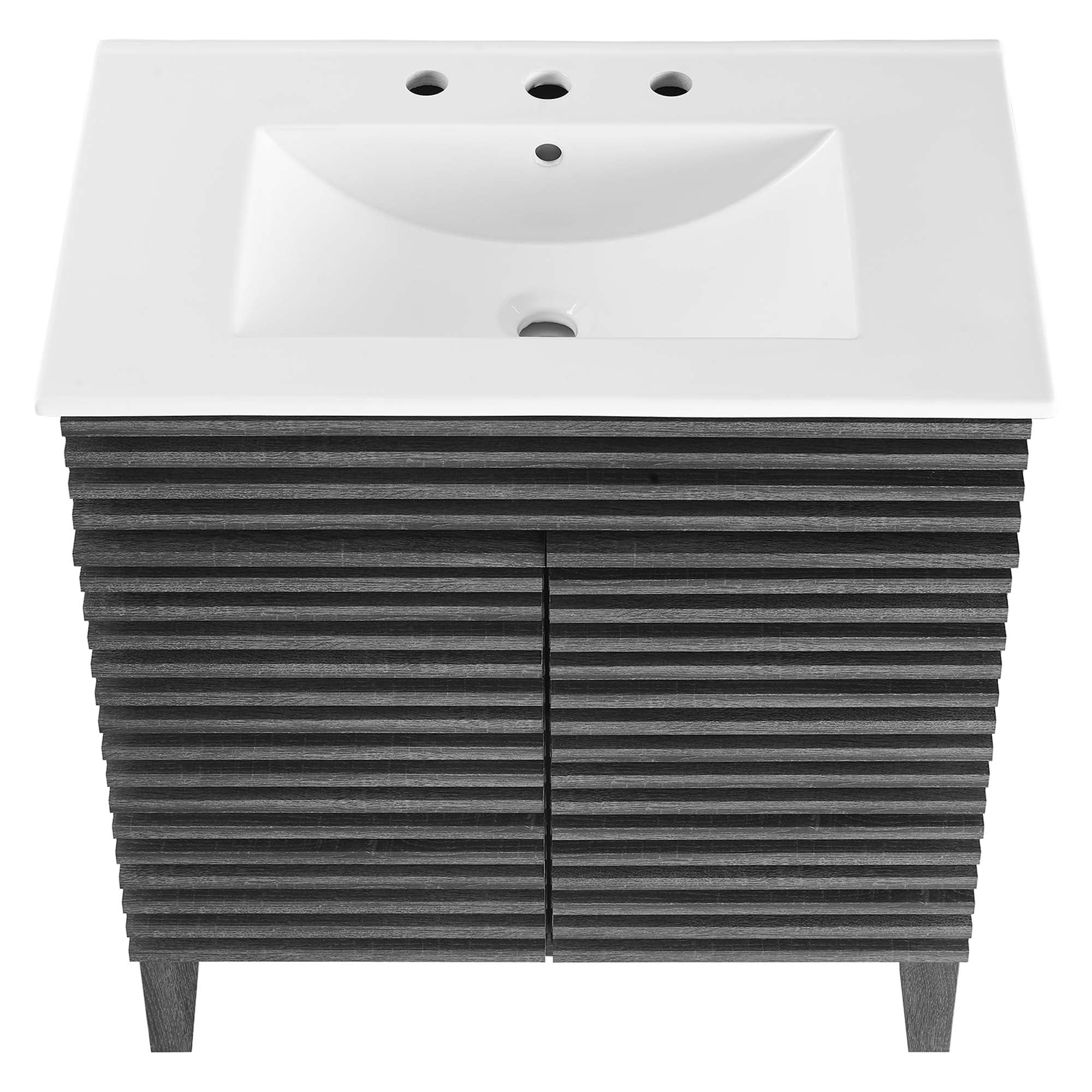 Render 30" Bathroom Vanity Cabinet, Charcaol White