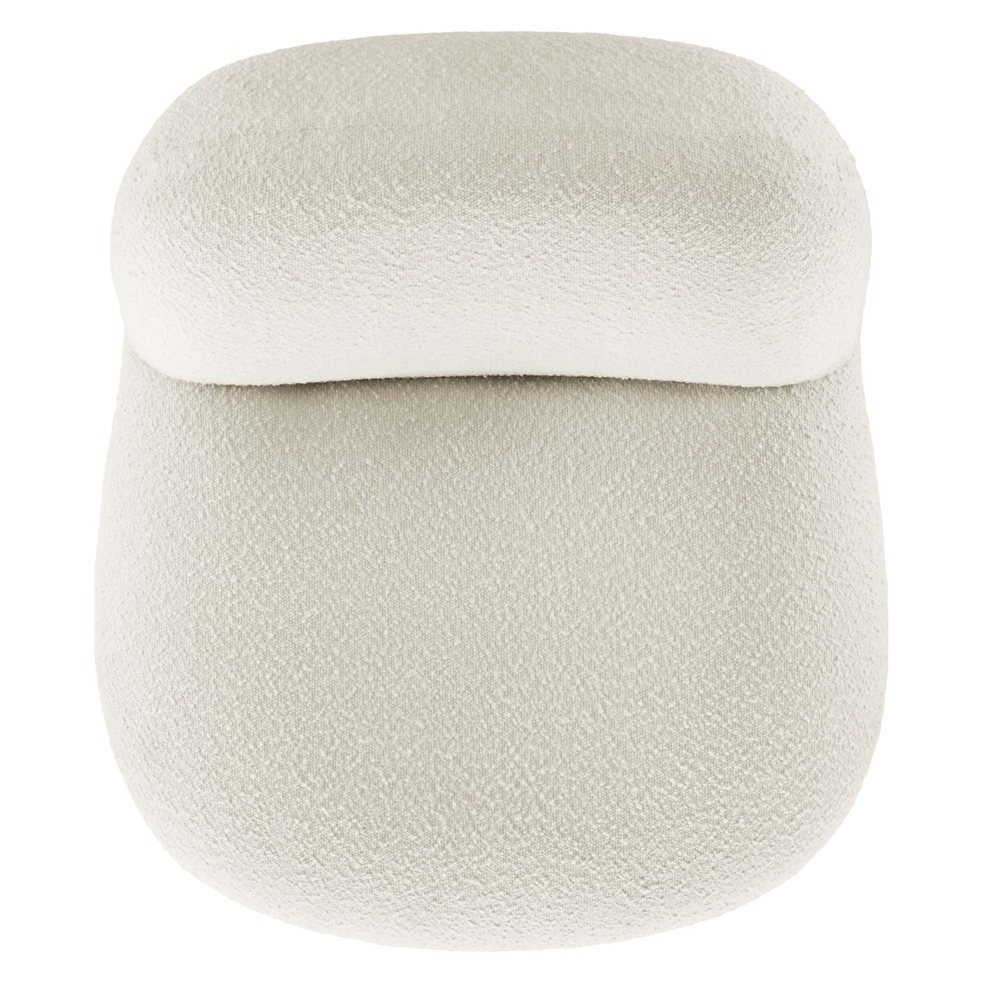 Kindred Boucle Upholstered Upholstered Fabric Swivel Chair, Black Ivory