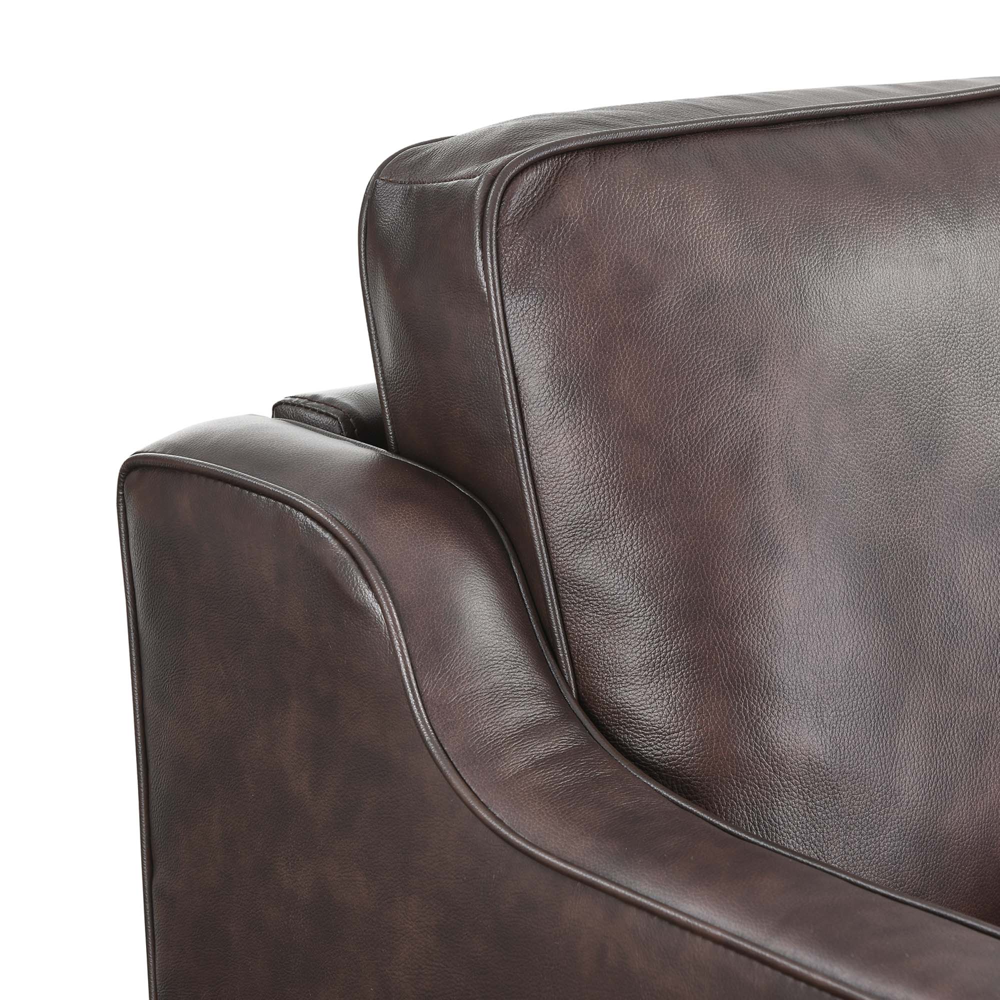 Impart Genuine Leather Sofa, Brown