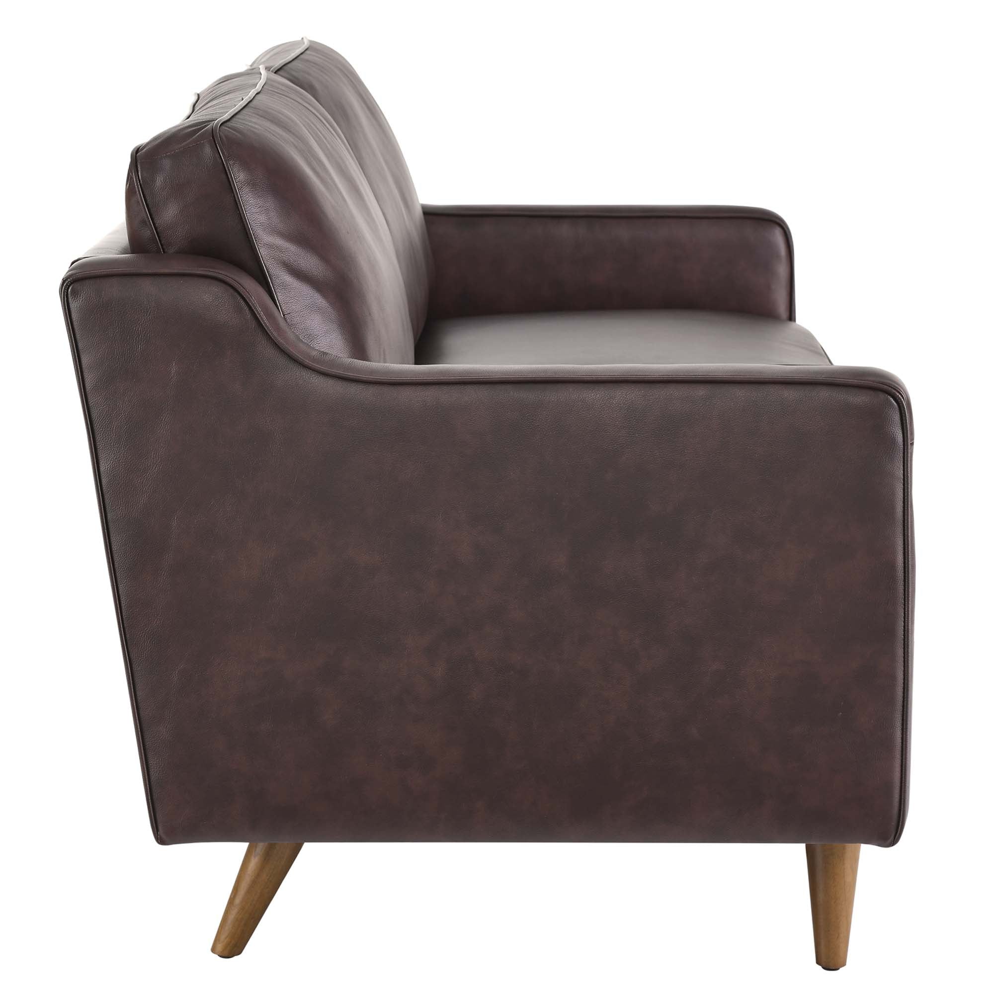 Impart Genuine Leather Sofa, Brown