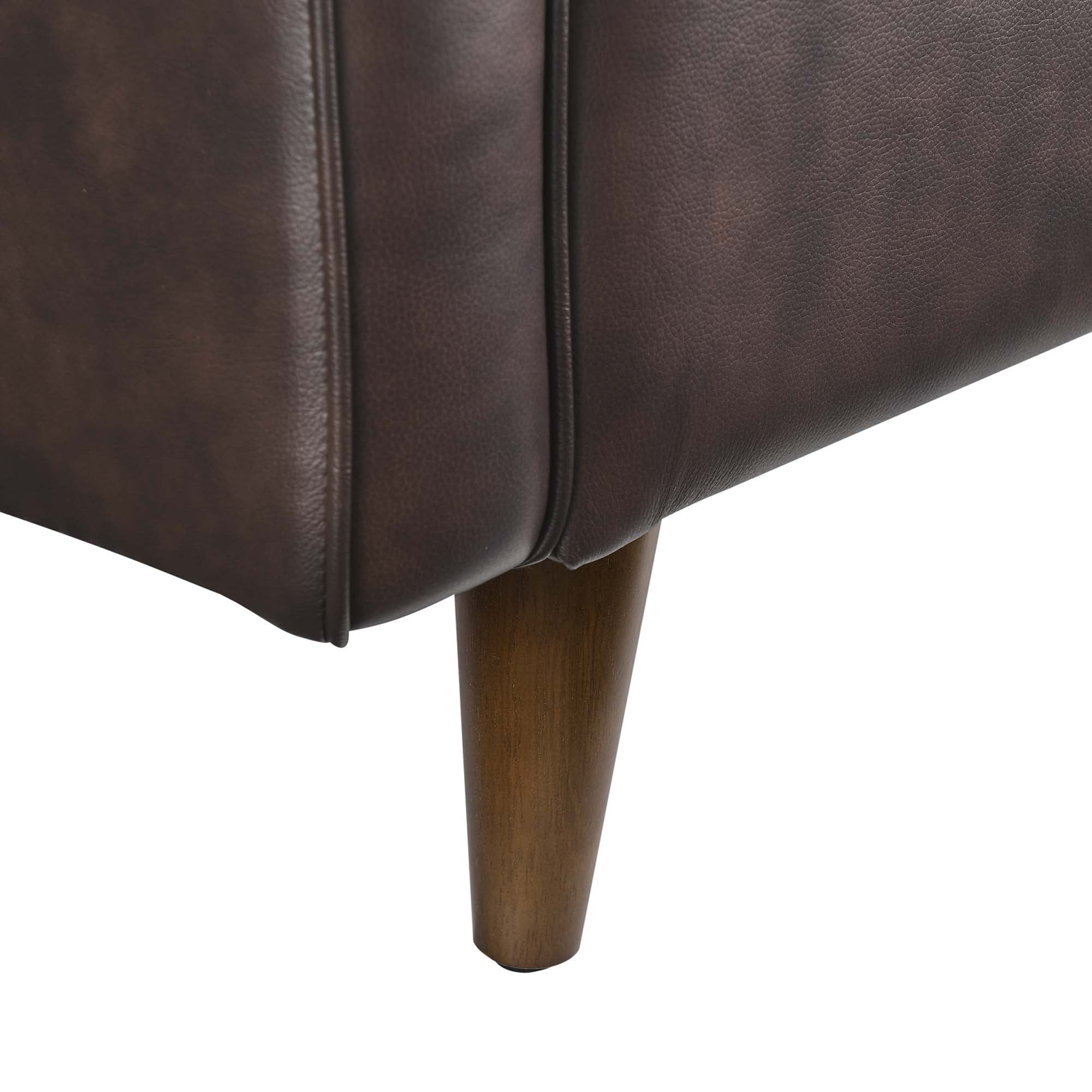 Impart Genuine Leather Loveseat, Brown