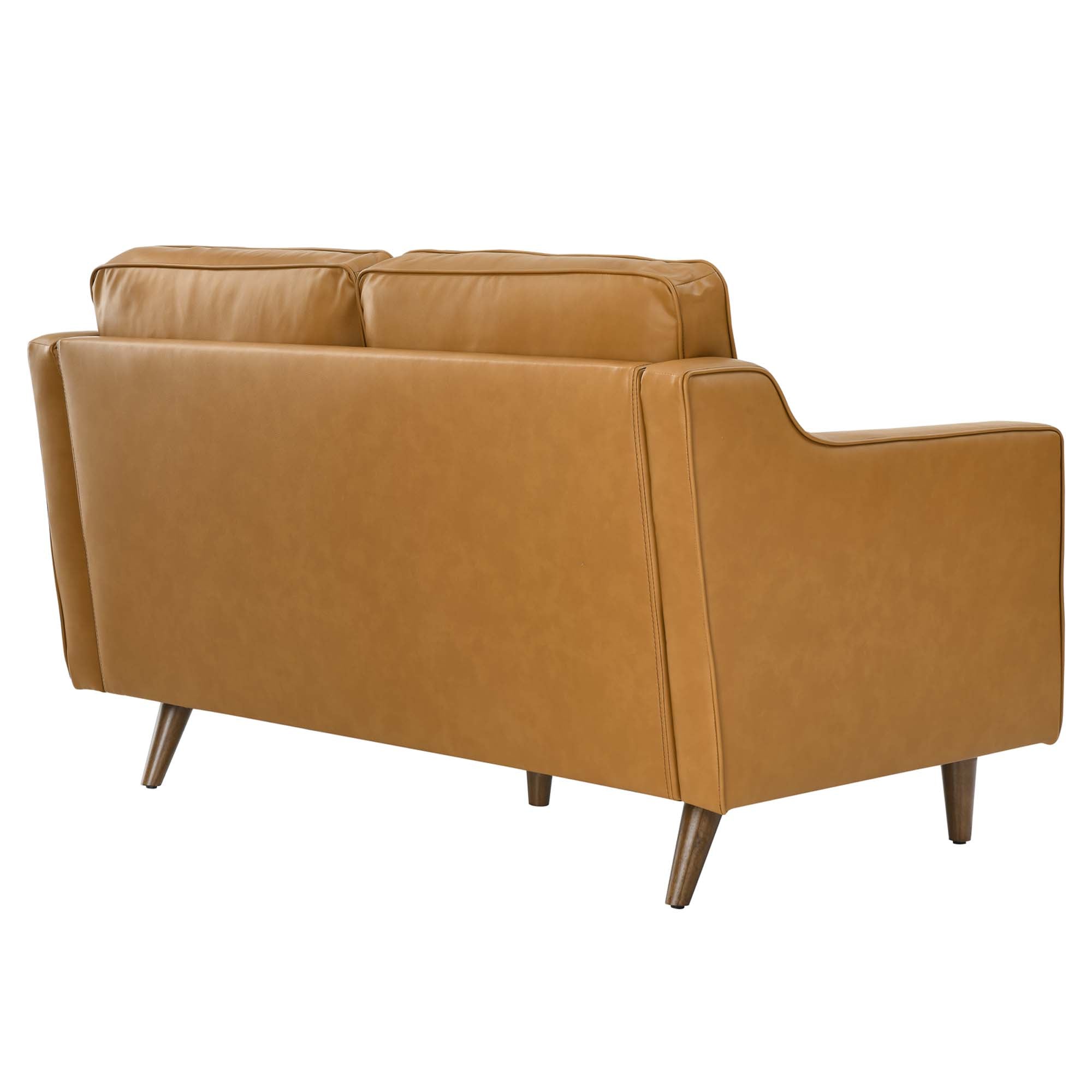 Impart Genuine Leather Loveseat, Tan