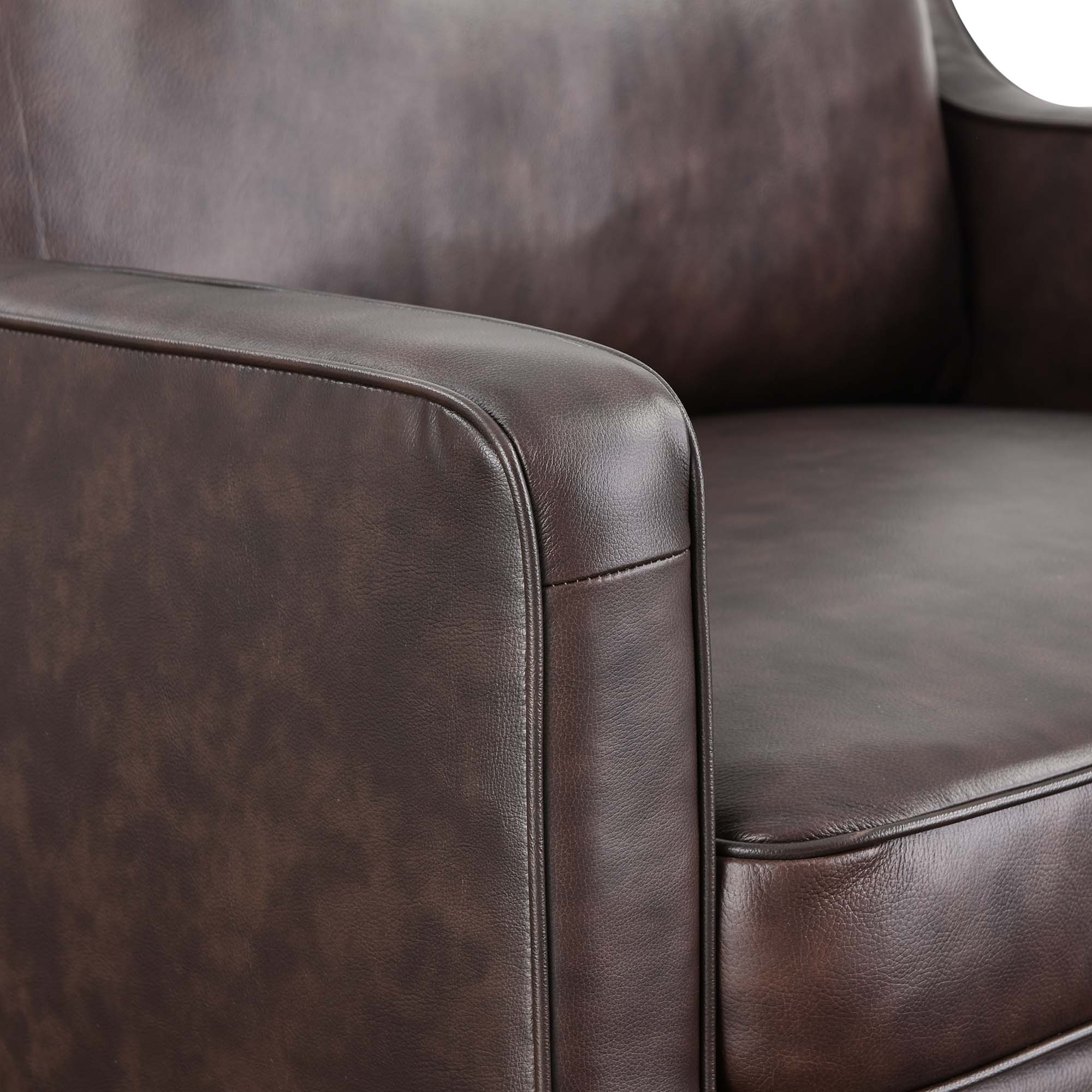 Impart Genuine Leather Armchair, Brown
