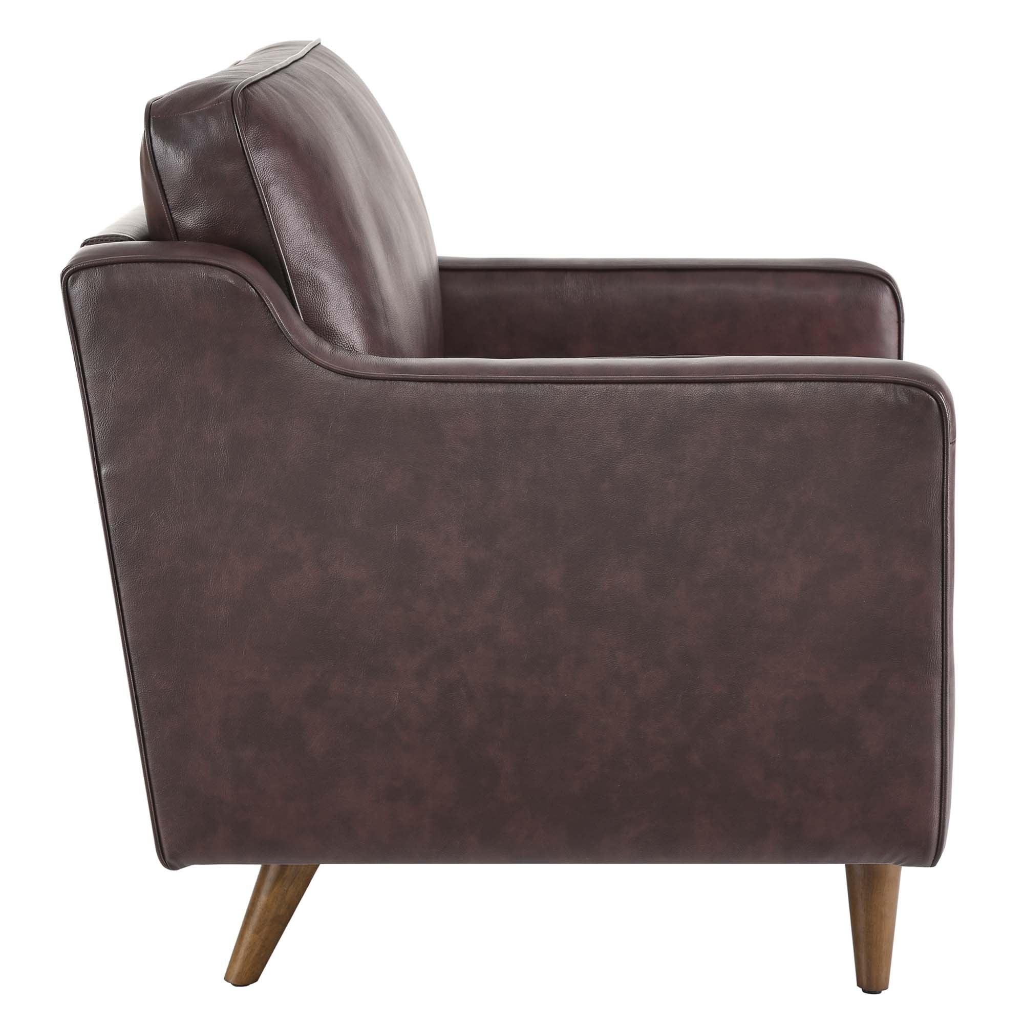 Impart Genuine Leather Armchair, Brown