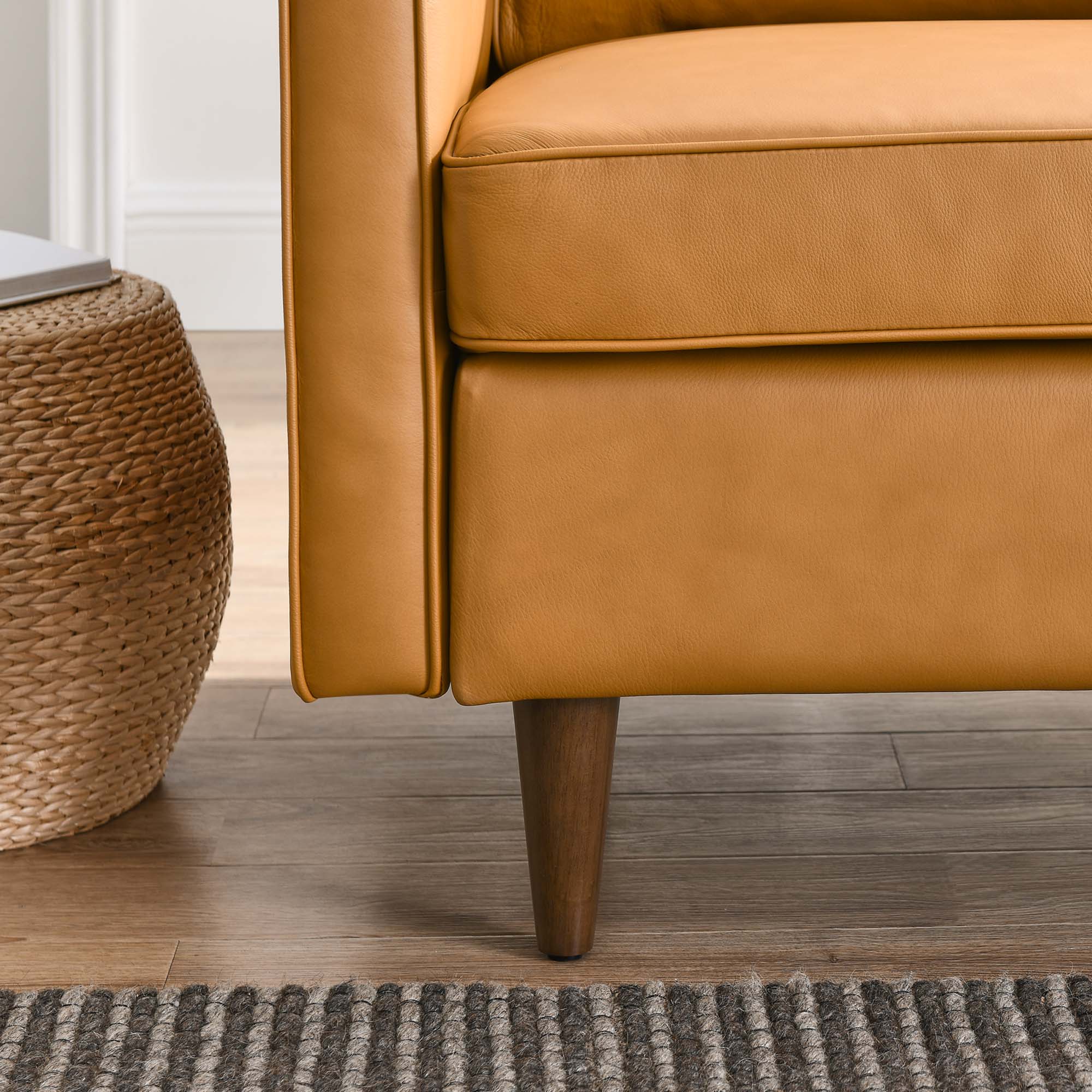 Impart Genuine Leather Armchair, Tan