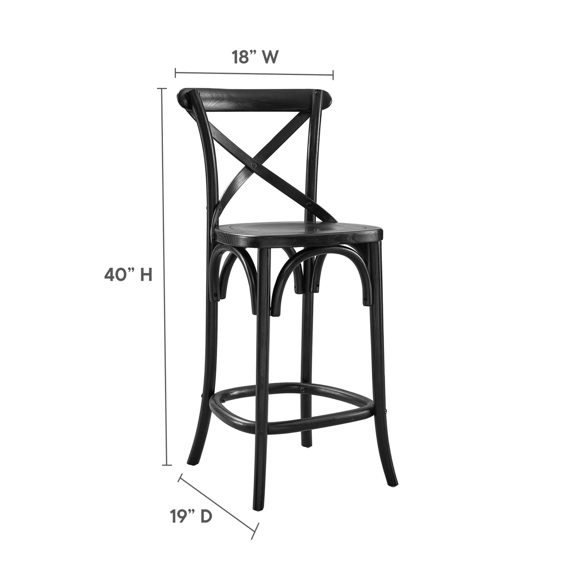 Gear Counter Stool, Black