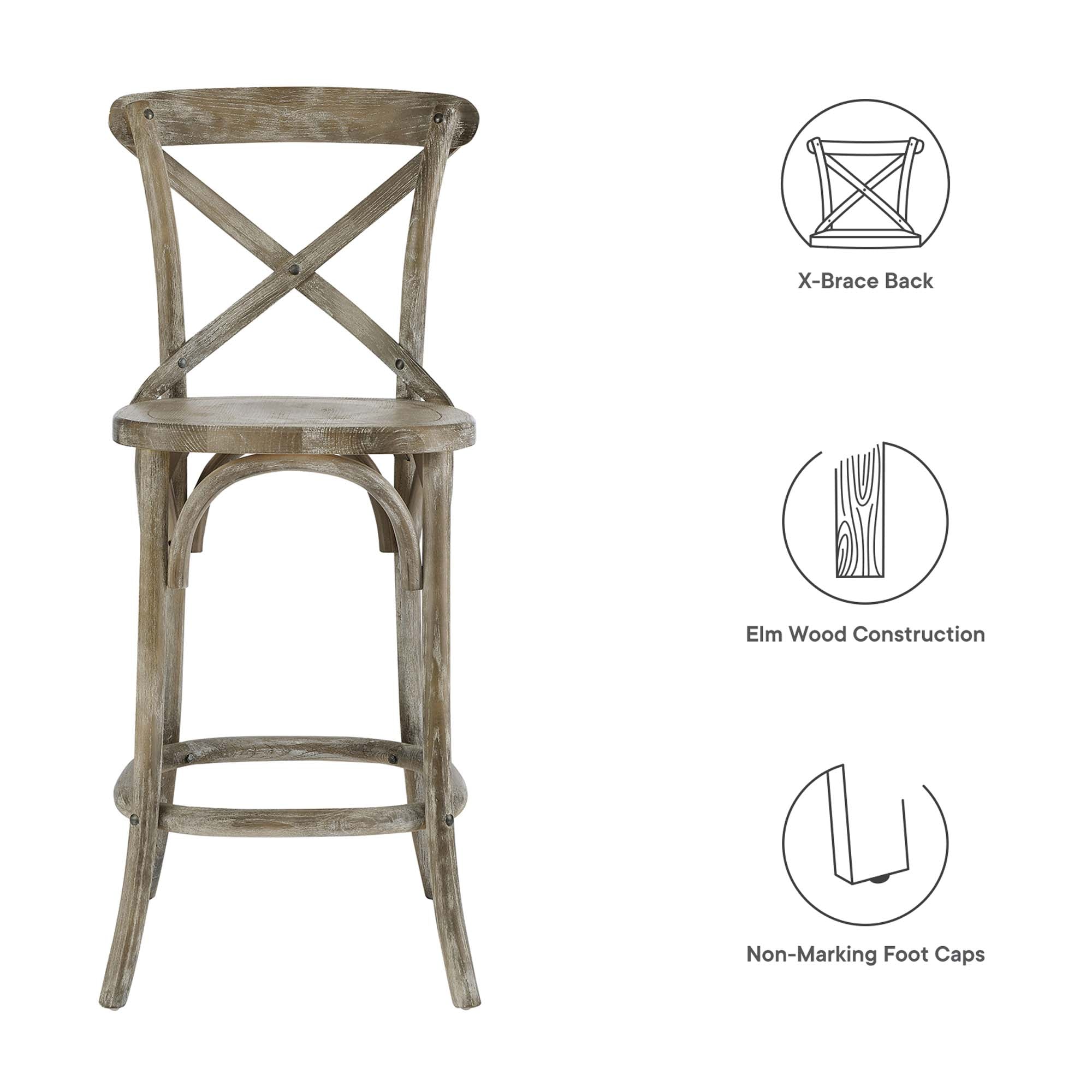 Gear Counter Stool, Gray