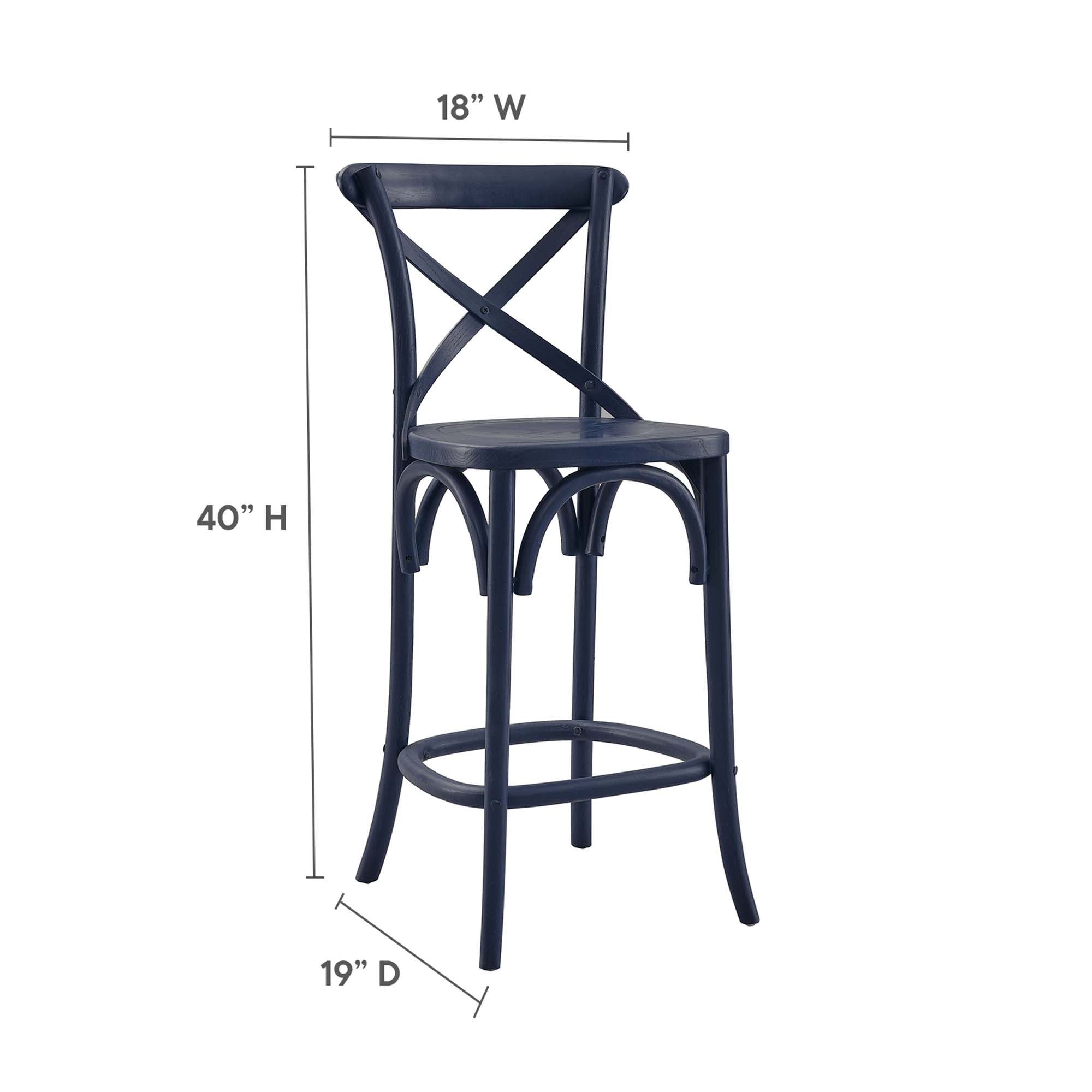 Gear Counter Stool, Midnight Blue