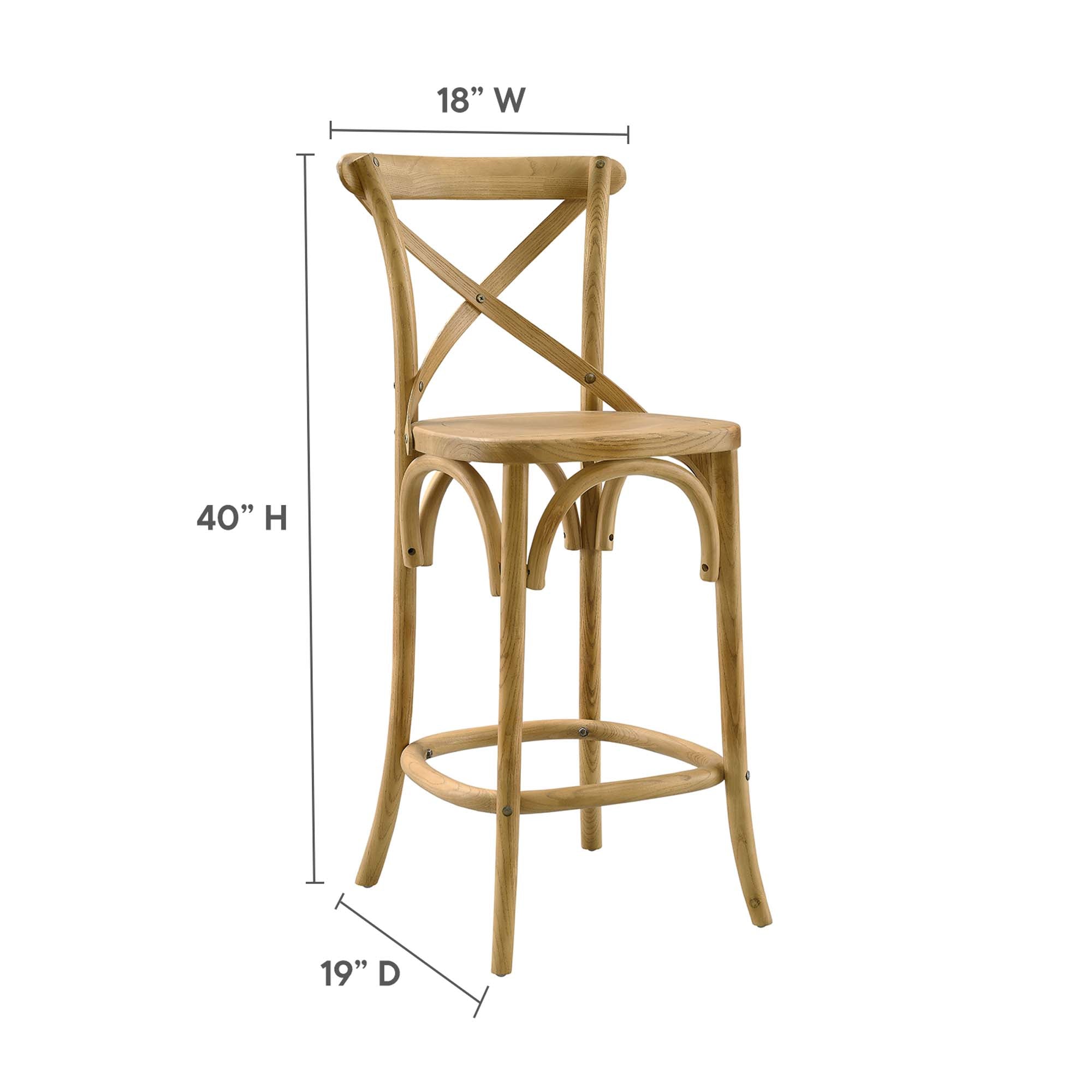 Gear Counter Stool, Natural