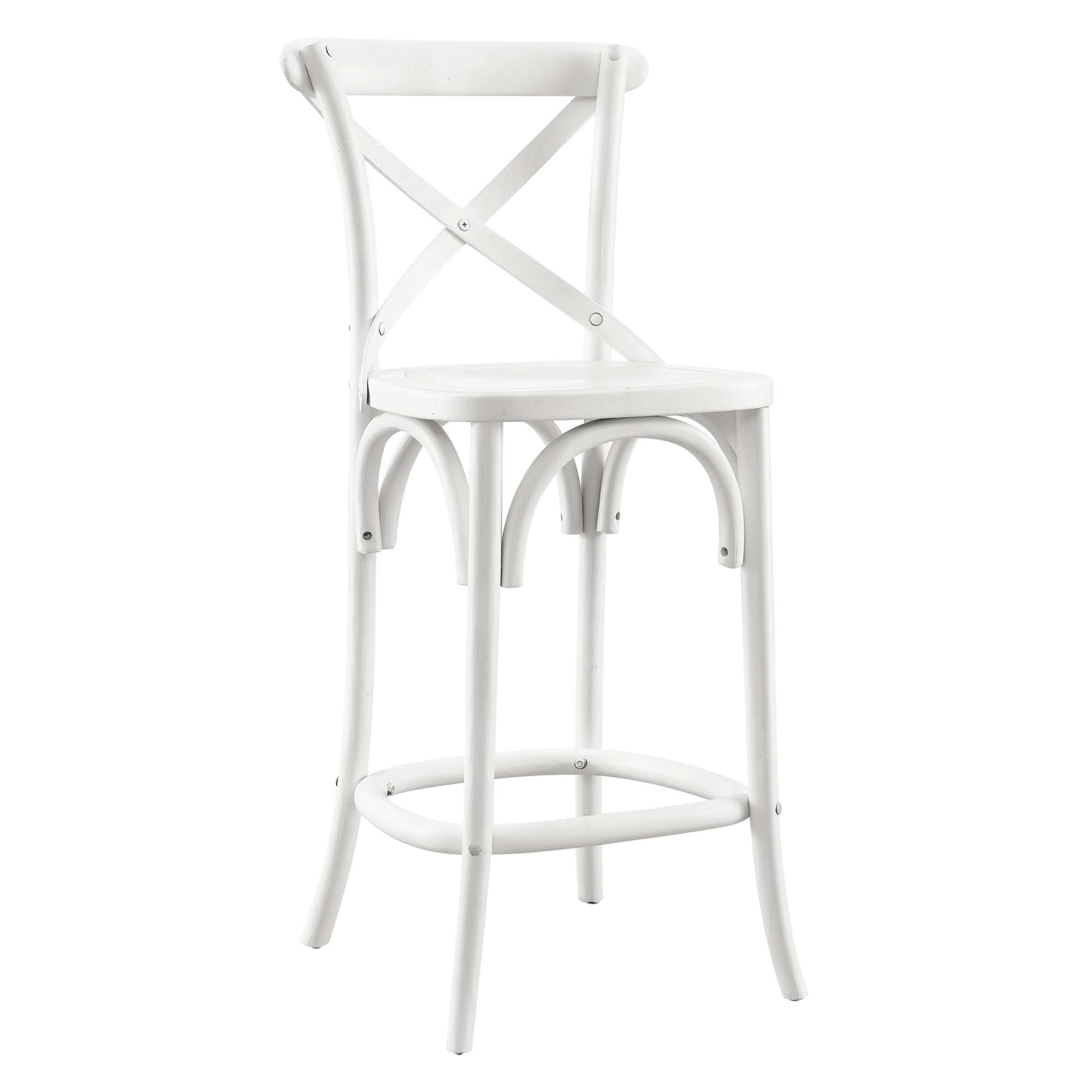 Gear Counter Stool, White
