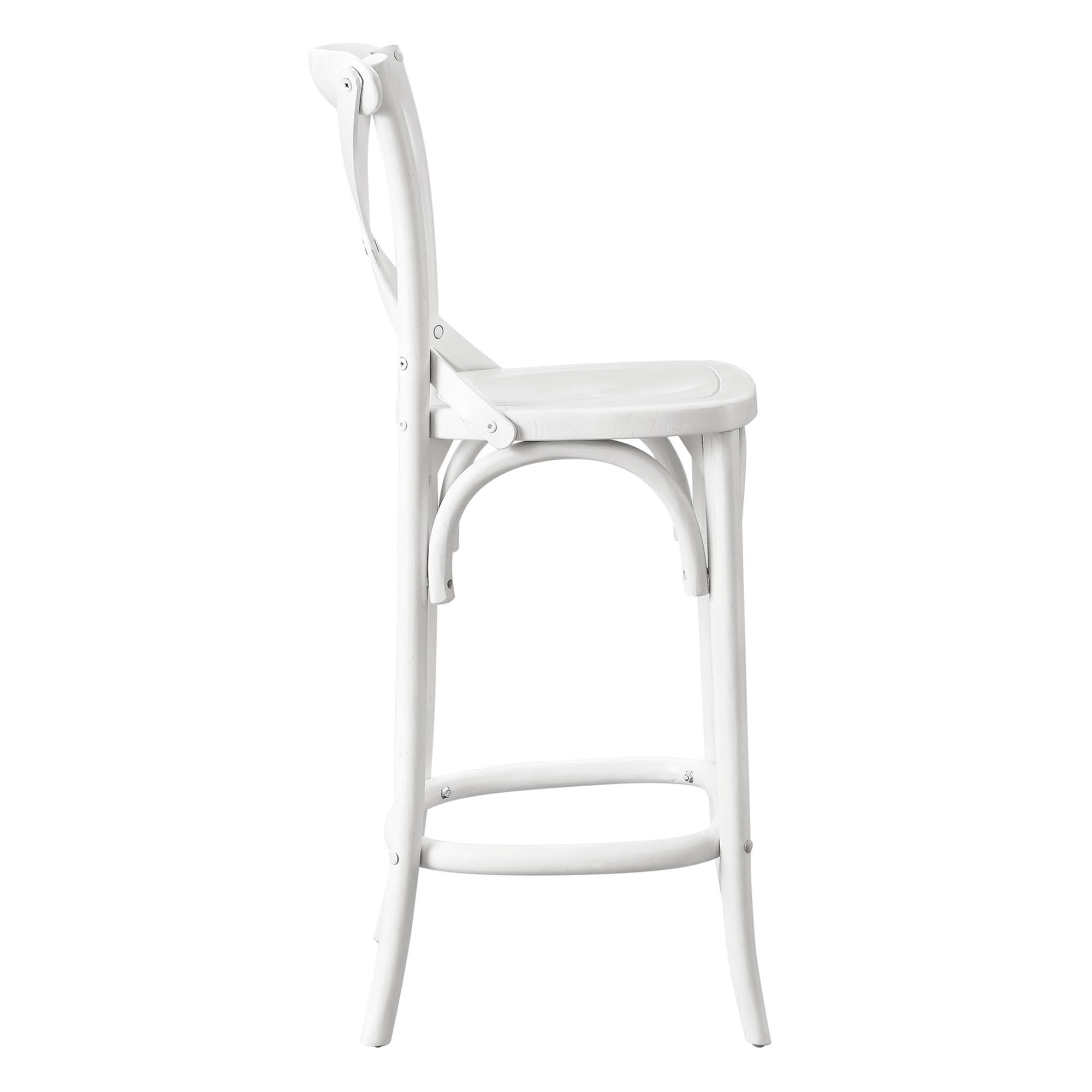 Gear Counter Stool, White