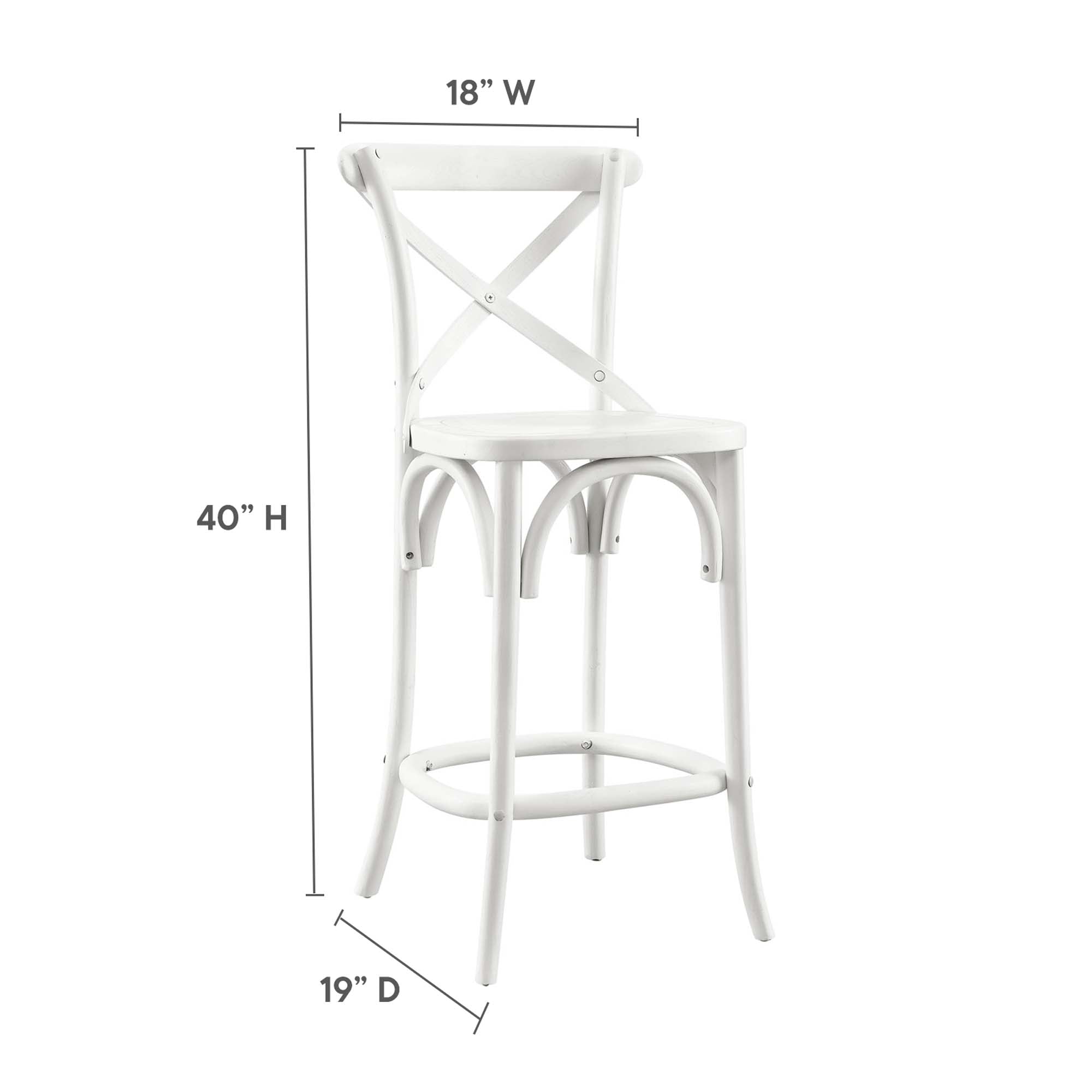 Gear Counter Stool, White