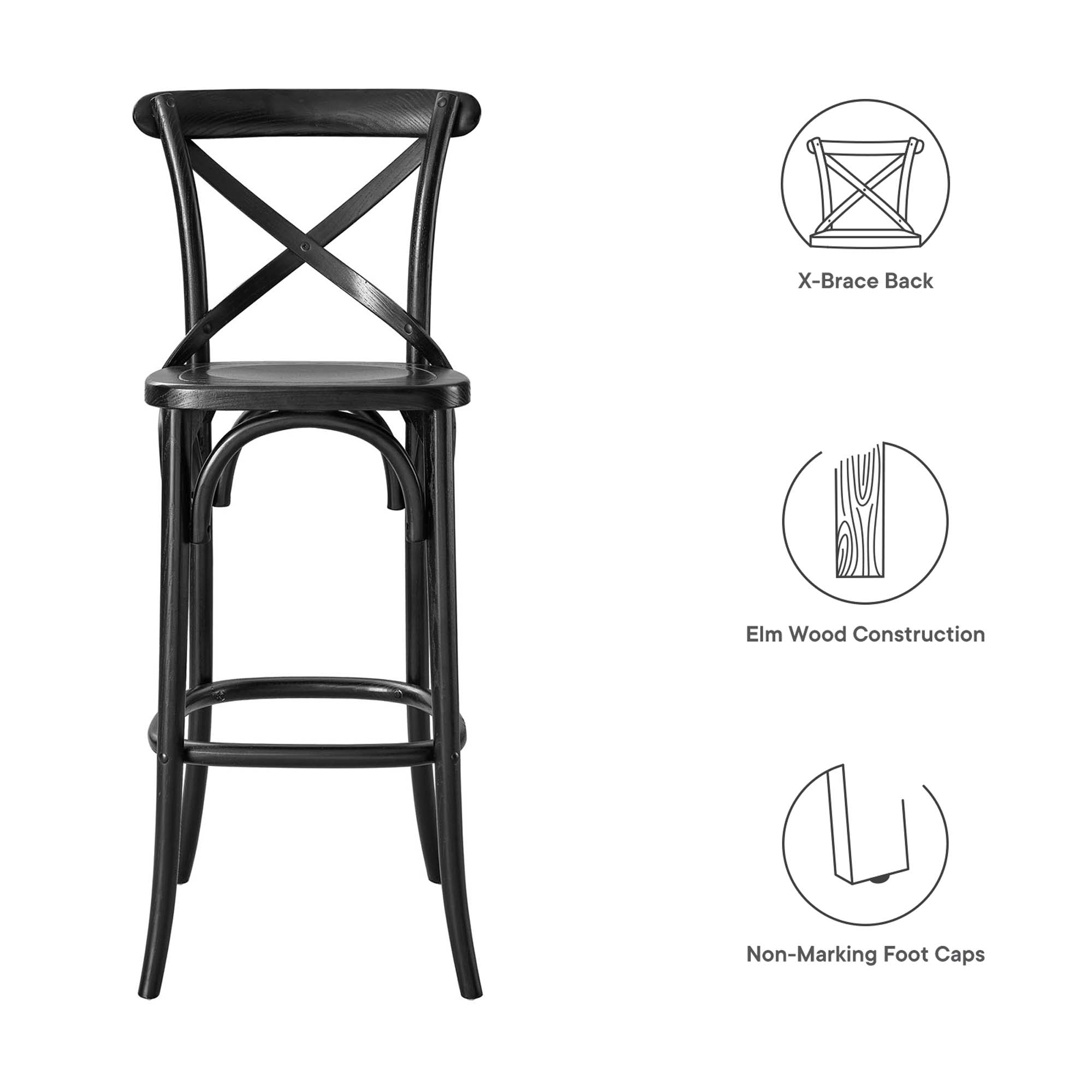 Gear Bar Stool, Black