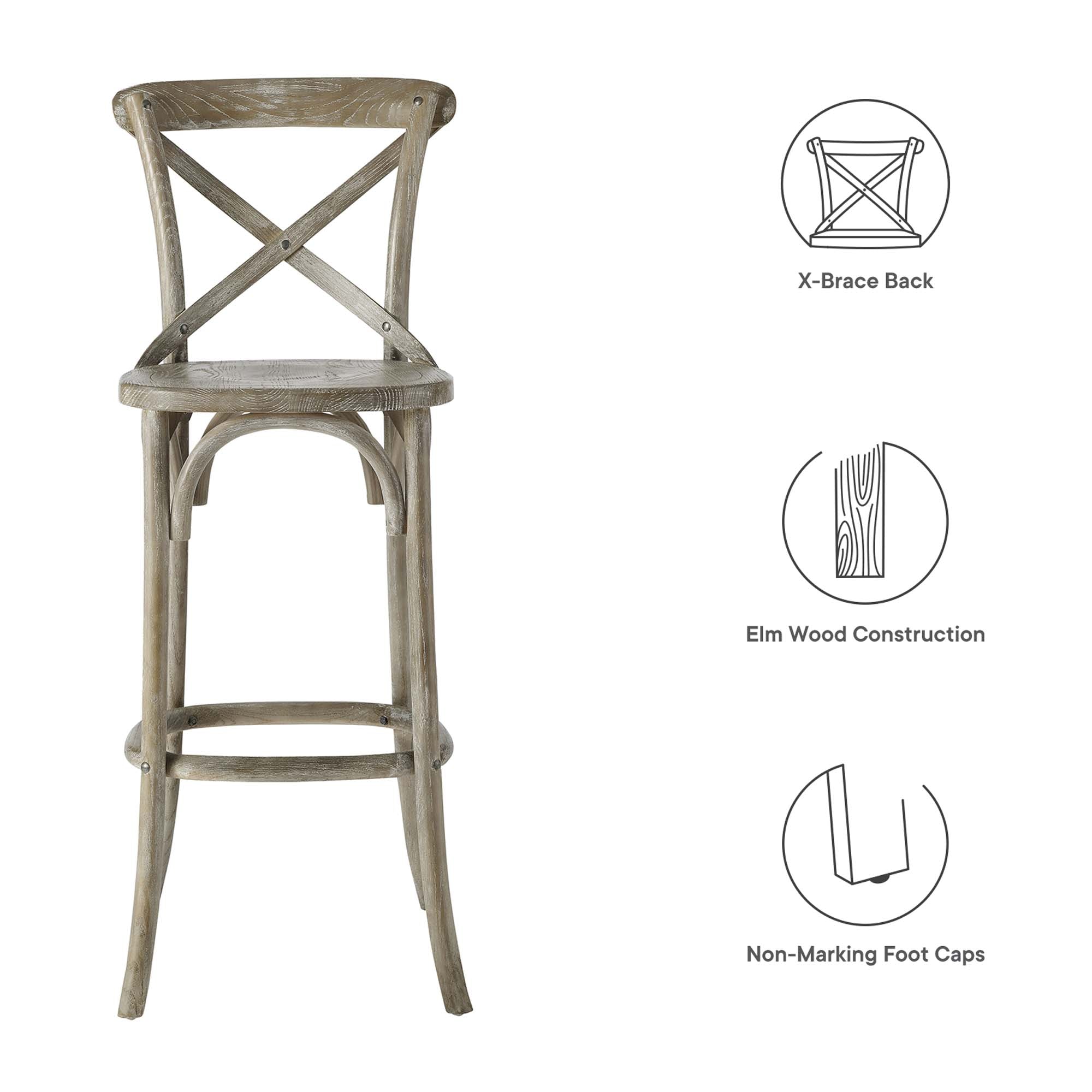Gear Bar Stool, Gray