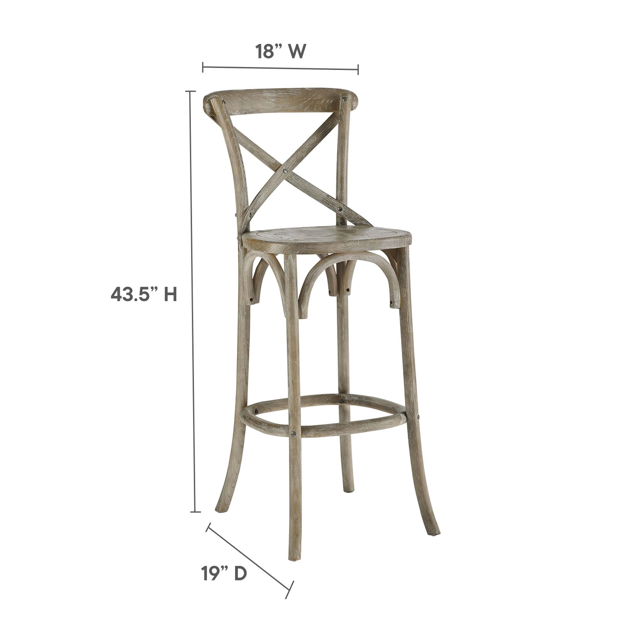 Gear Bar Stool, Gray