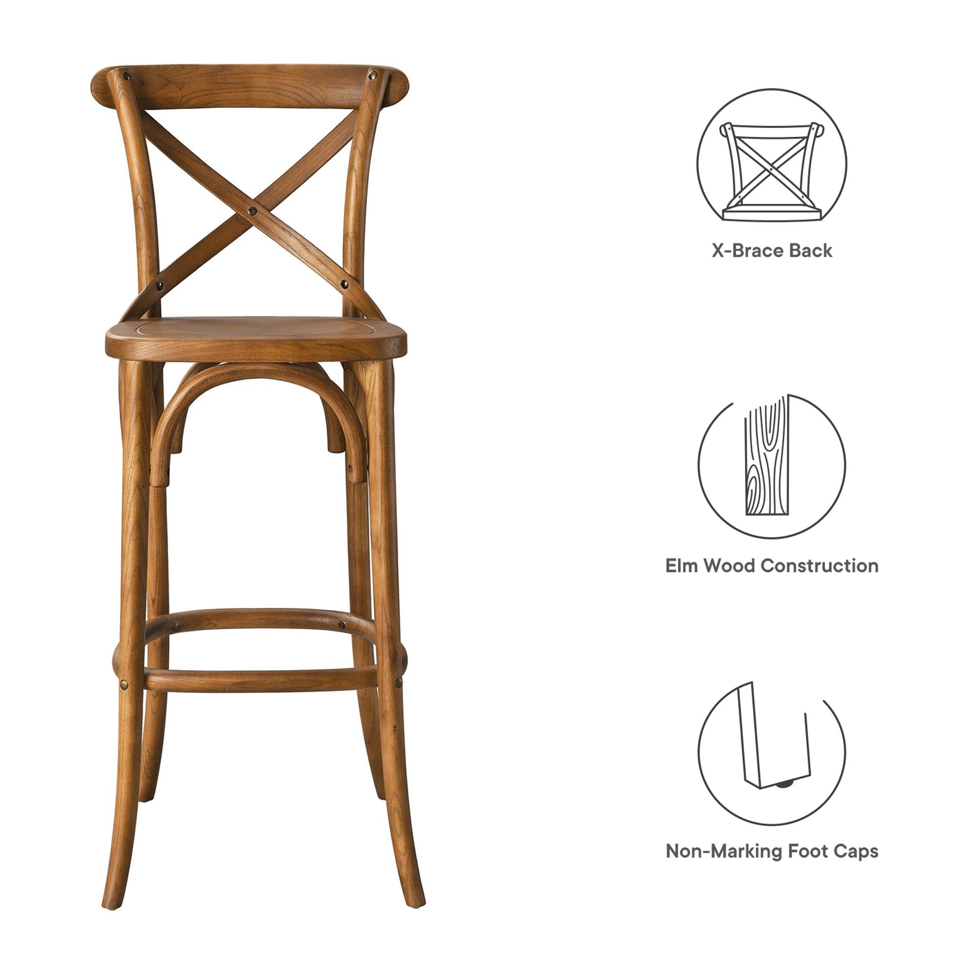 Gear Bar Stool, Walnut