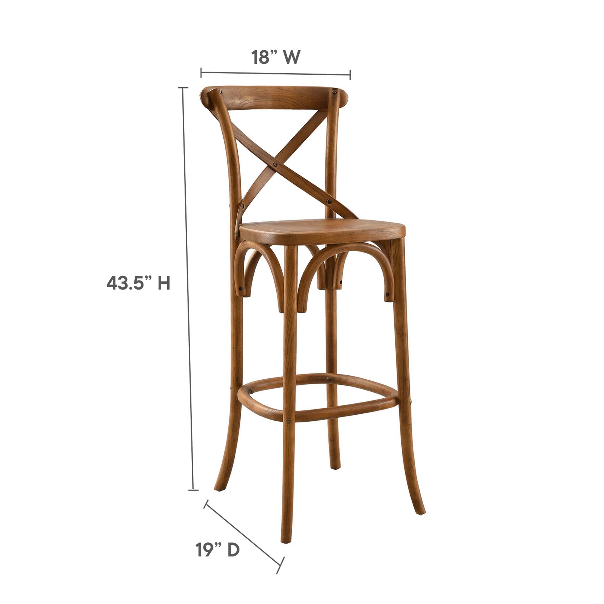 Gear Bar Stool, Walnut