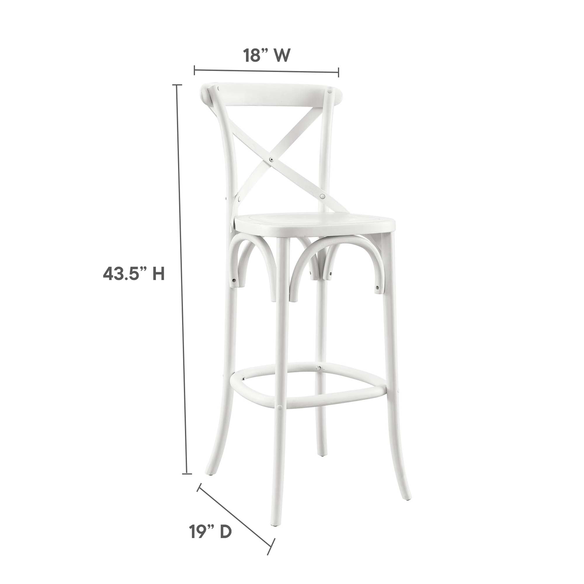 Gear Bar Stool, White