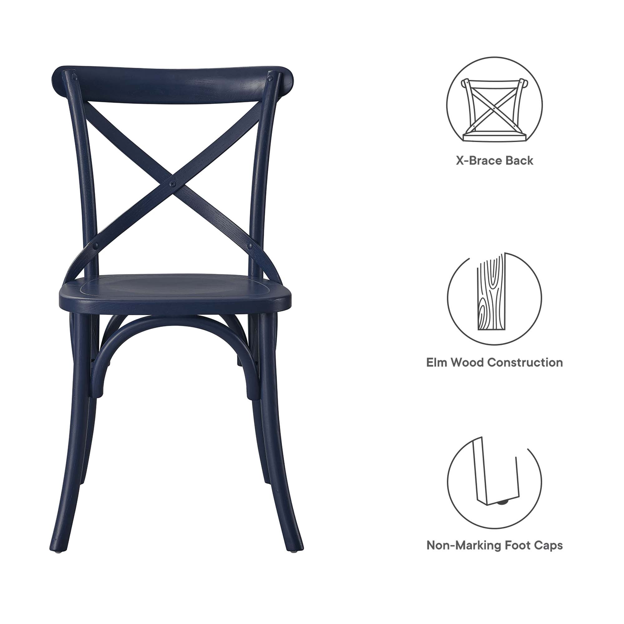 Gear Dining Side Chair, Midnight Blue