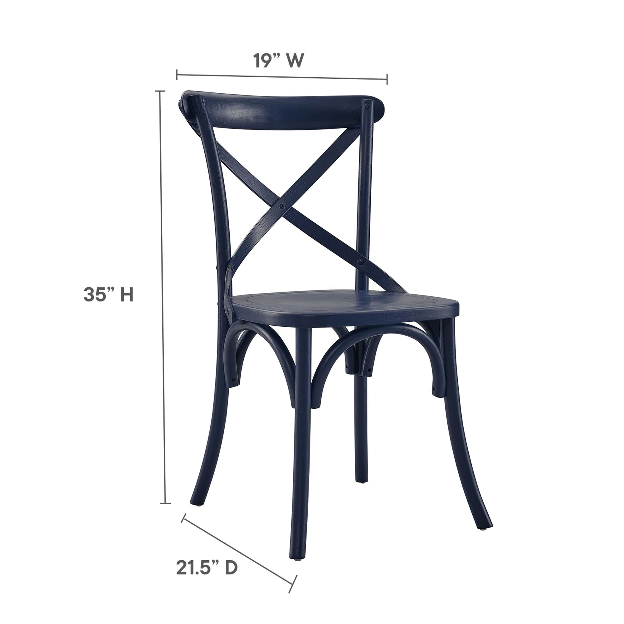 Gear Dining Side Chair, Midnight Blue