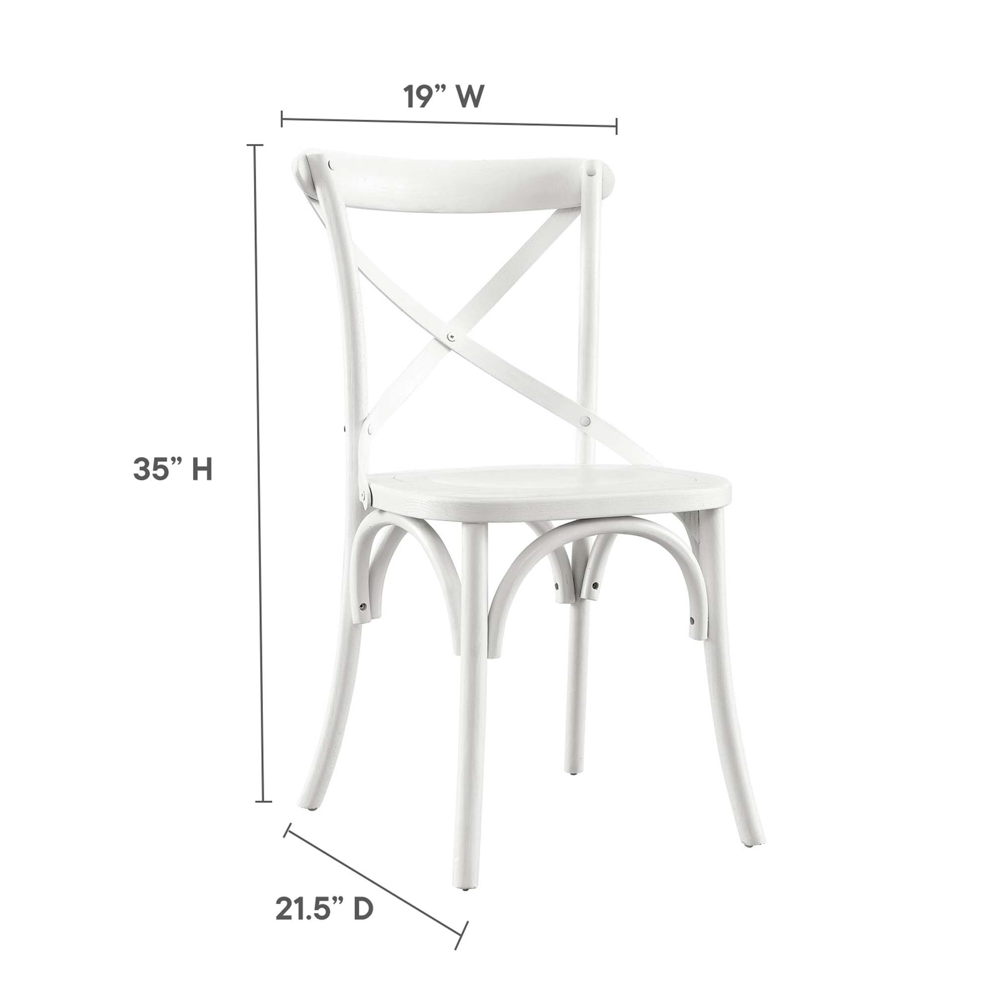 Gear Dining Side Chair, White