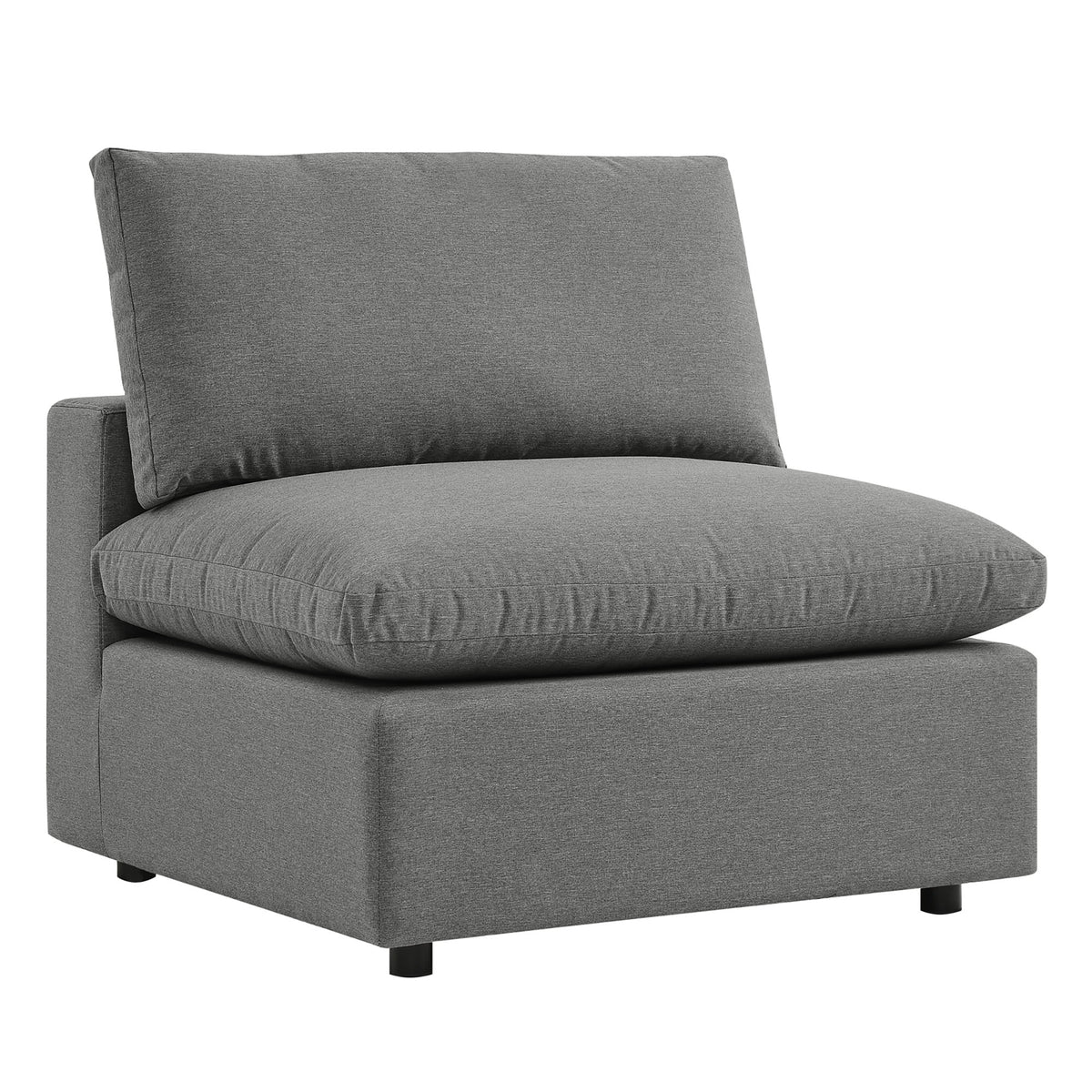 Commix 5-Piece Outdoor Patio Sectional Sofa, Charcoal