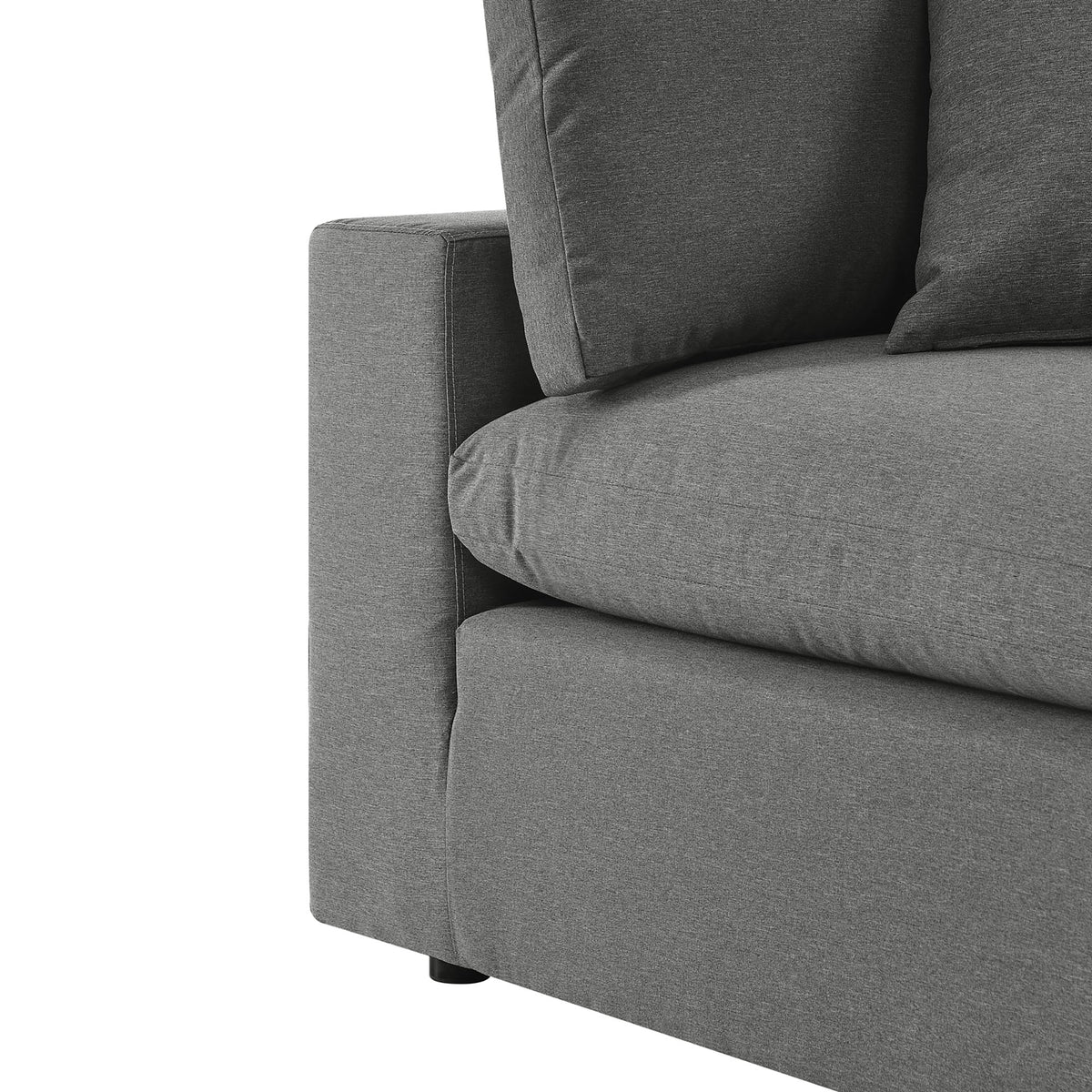 Commix 5-Piece Outdoor Patio Sectional Sofa, Charcoal