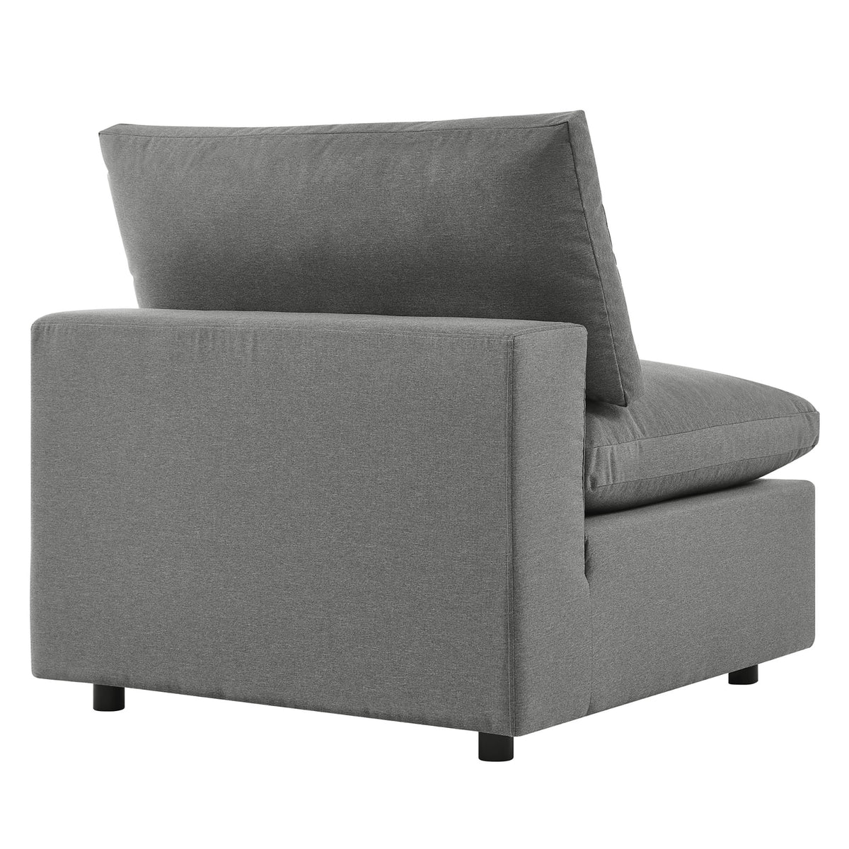 Commix 5-Piece Outdoor Patio Sectional Sofa, Charcoal