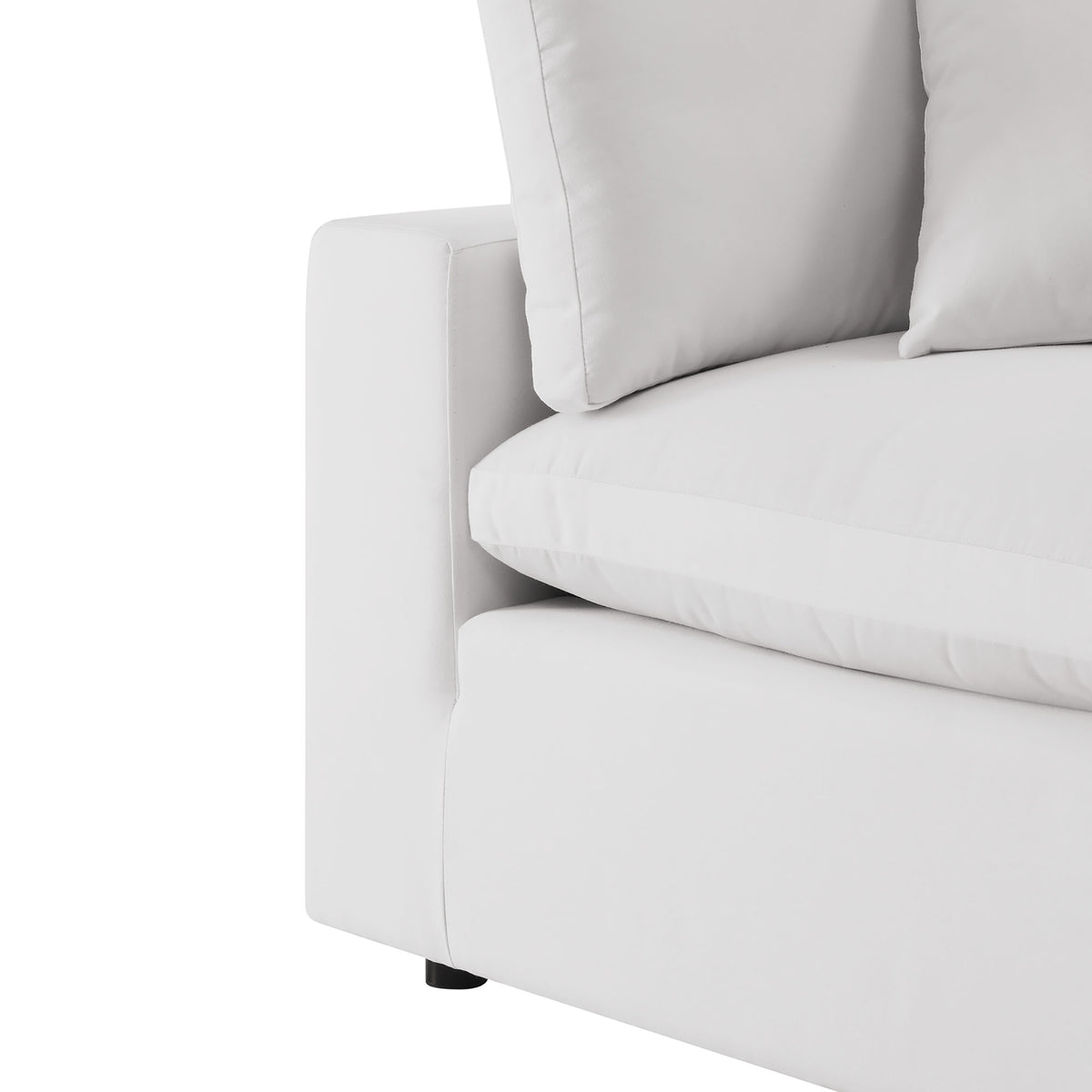 Commix 5-Piece Outdoor Patio Sectional Sofa, White