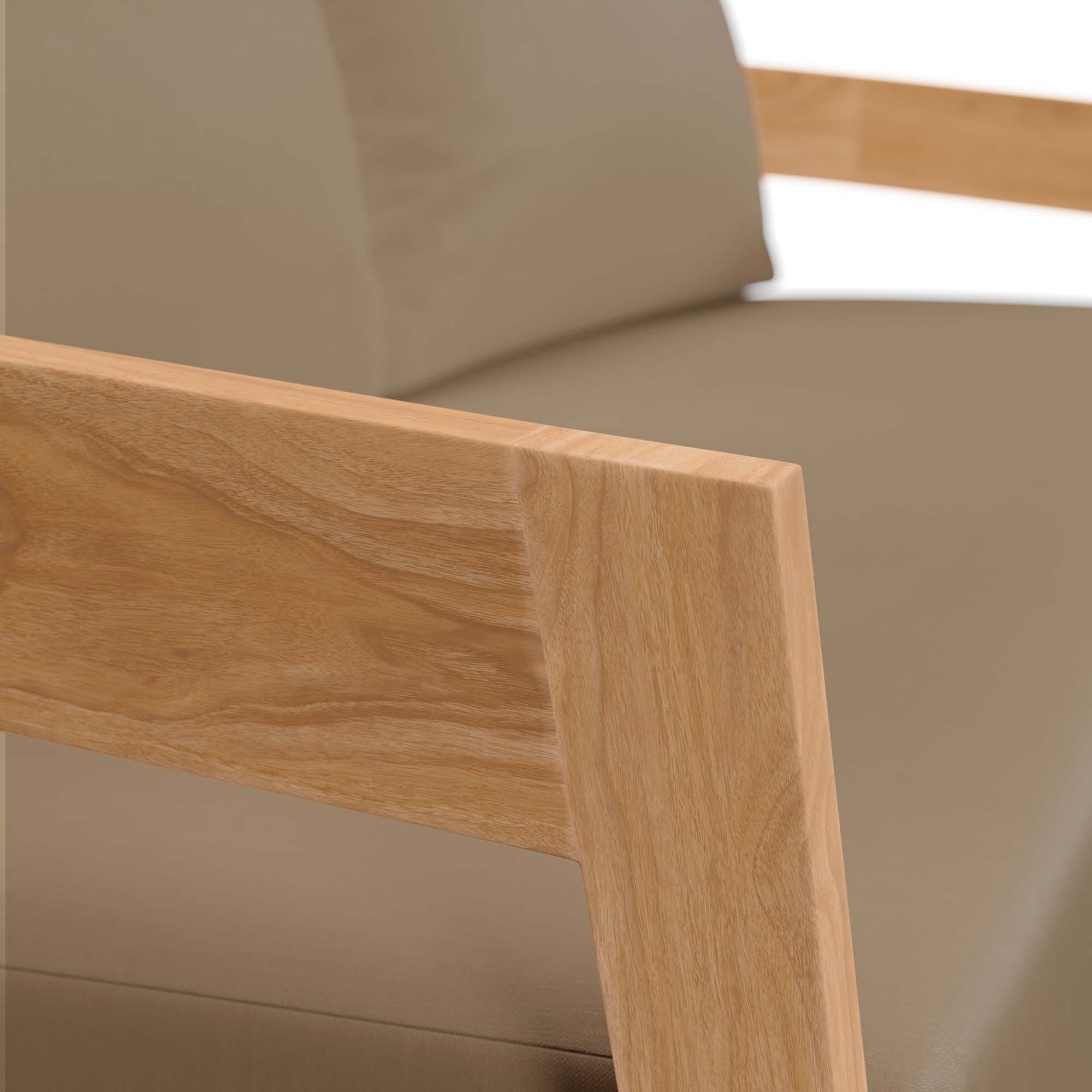 Brisbane Teak Wood Outdoor Patio Loveseat, Natural Light Brown