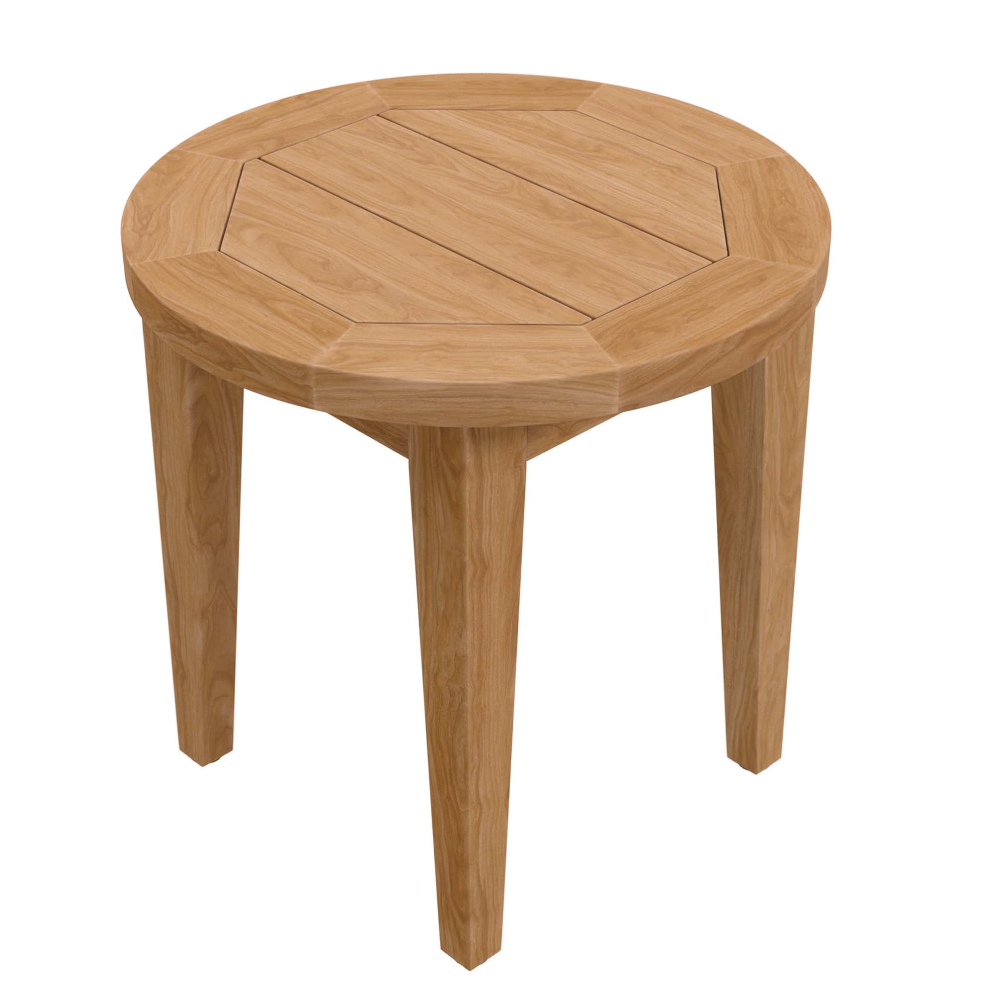 Brisbane Teak Wood Outdoor Patio Side Table, Natural