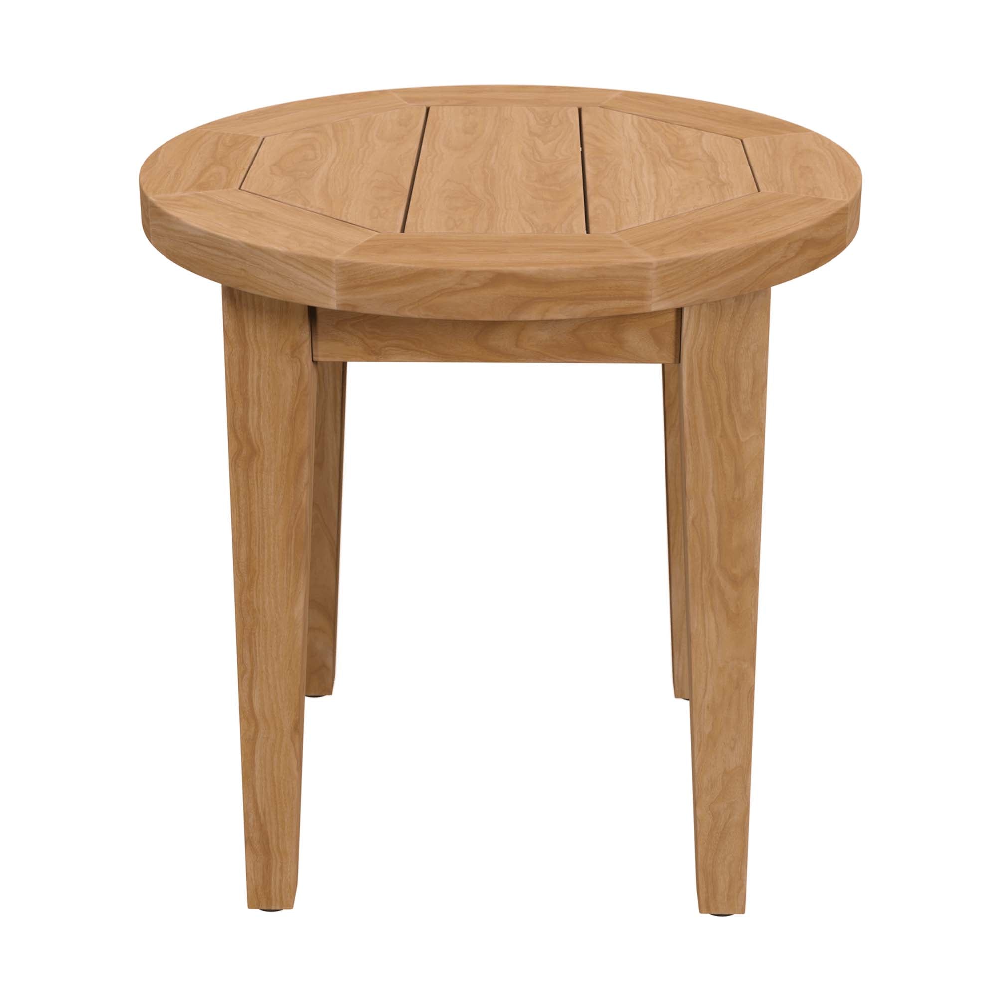 Brisbane Teak Wood Outdoor Patio Side Table, Natural