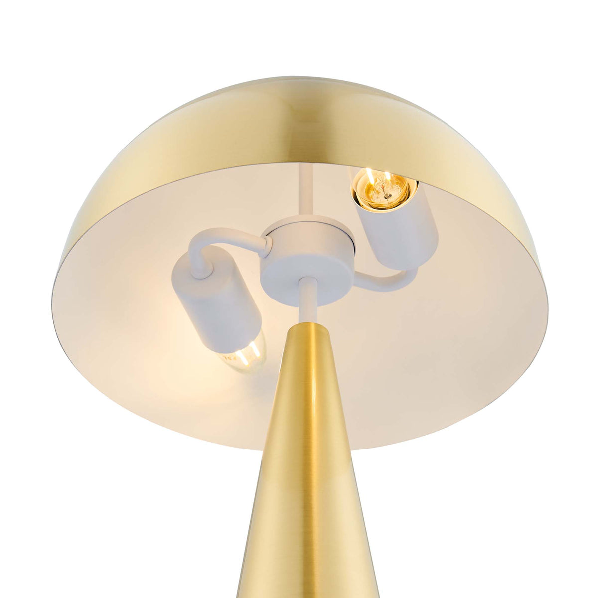 Selena Metal Table Lamp, Satin Brass