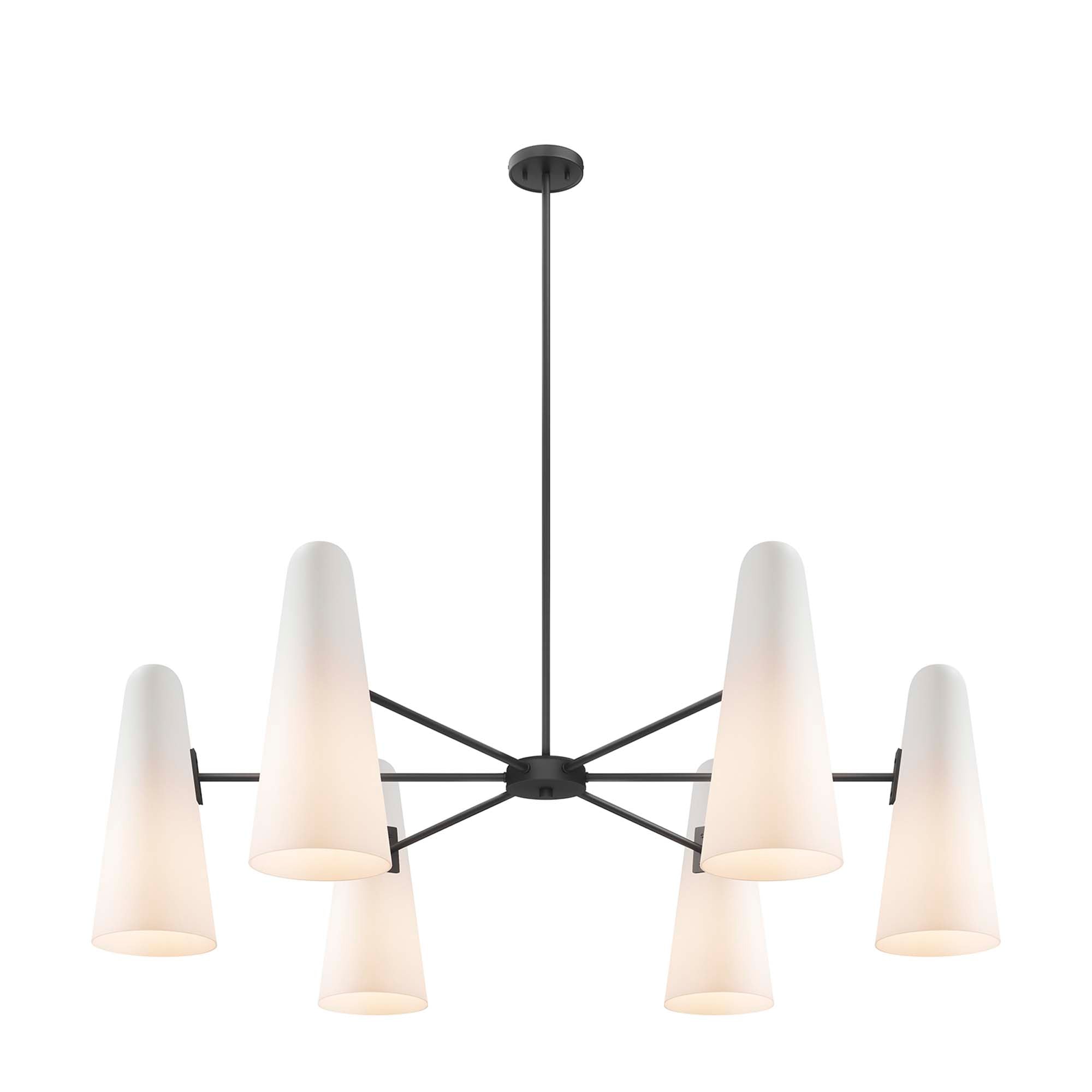 Beacon 6-Light Chandelier, Opal Black