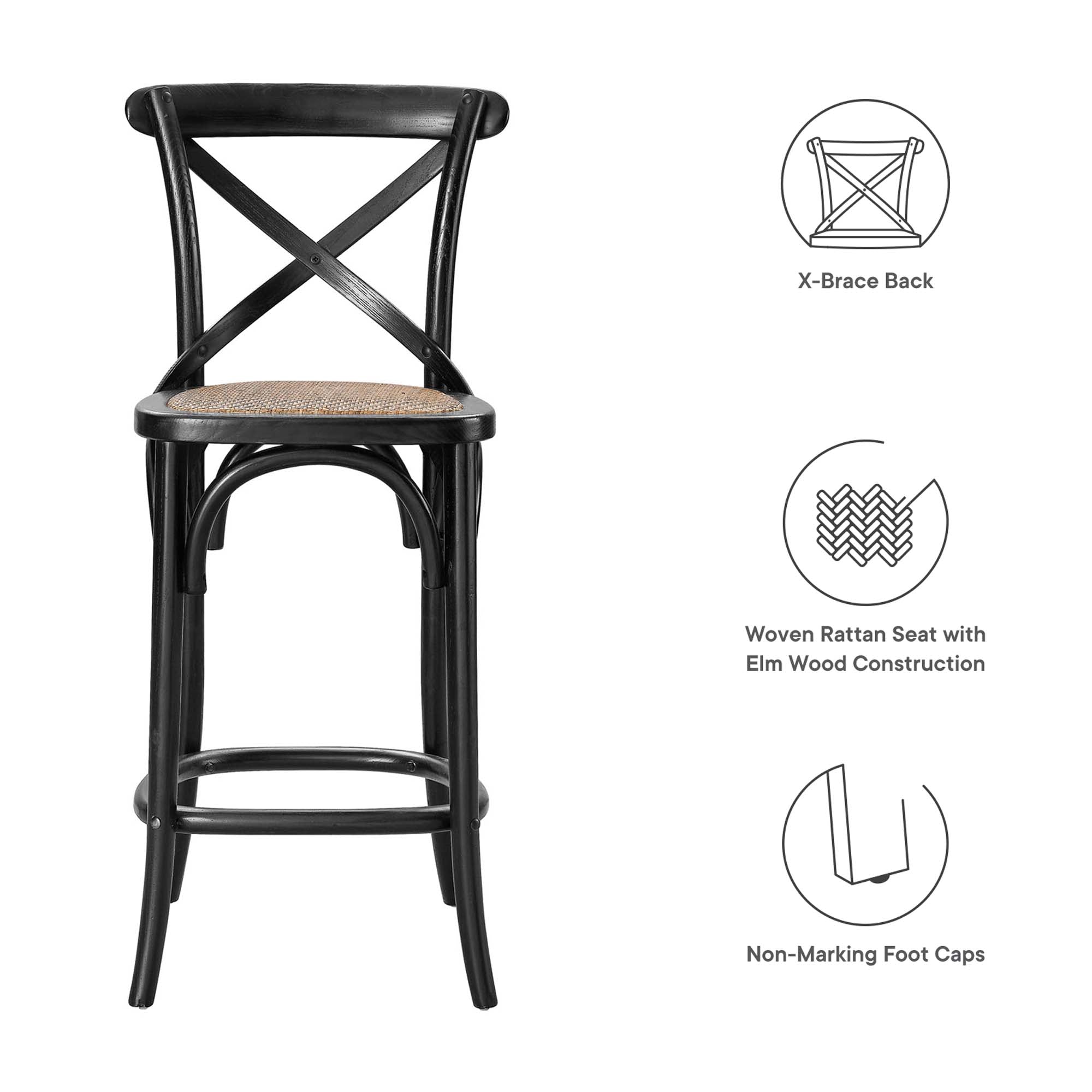 Gear Counter Stool, Black
