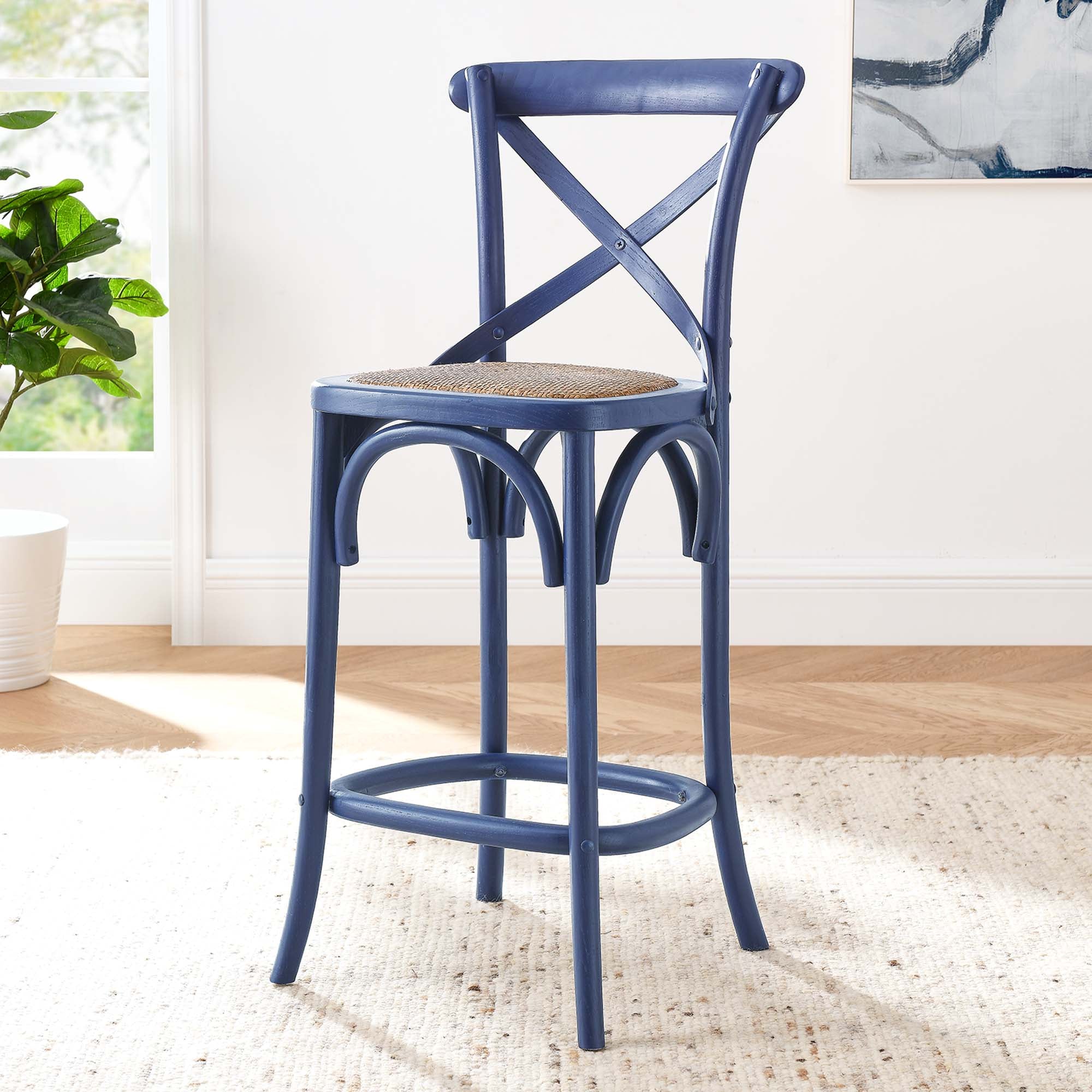 Gear Counter Stool, Midnight Blue