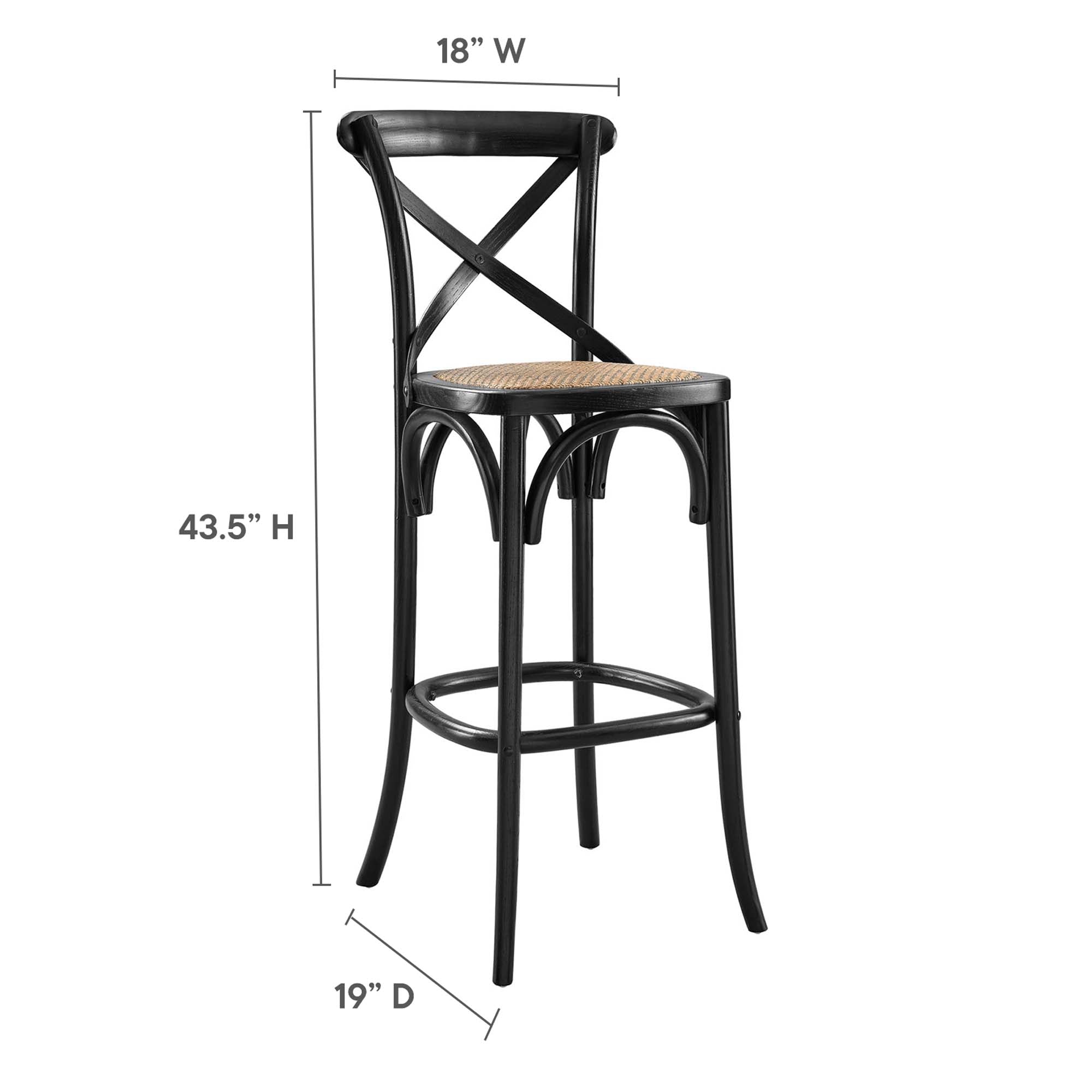 Gear Bar Stool, Black