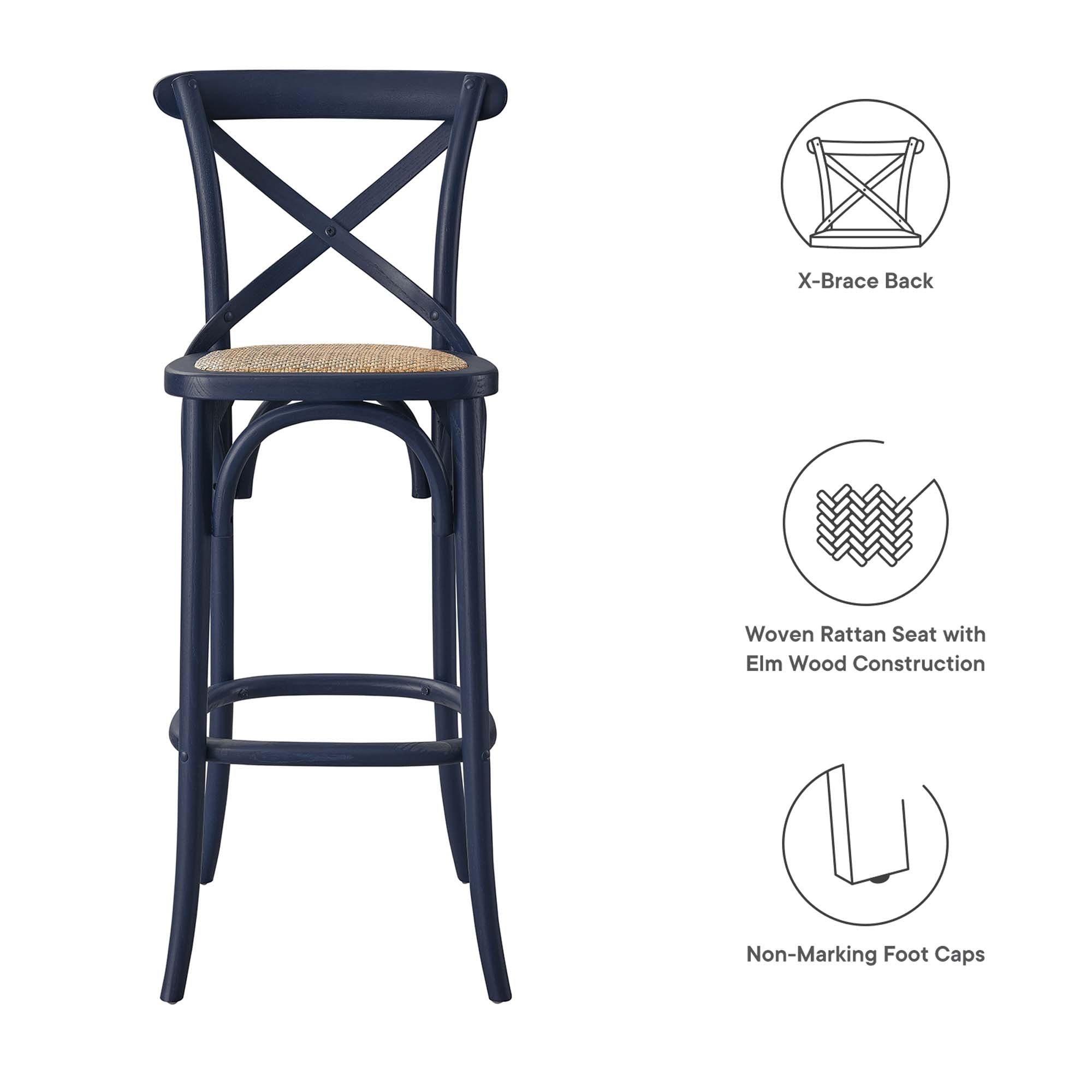 Gear Bar Stool, Midnight Blue