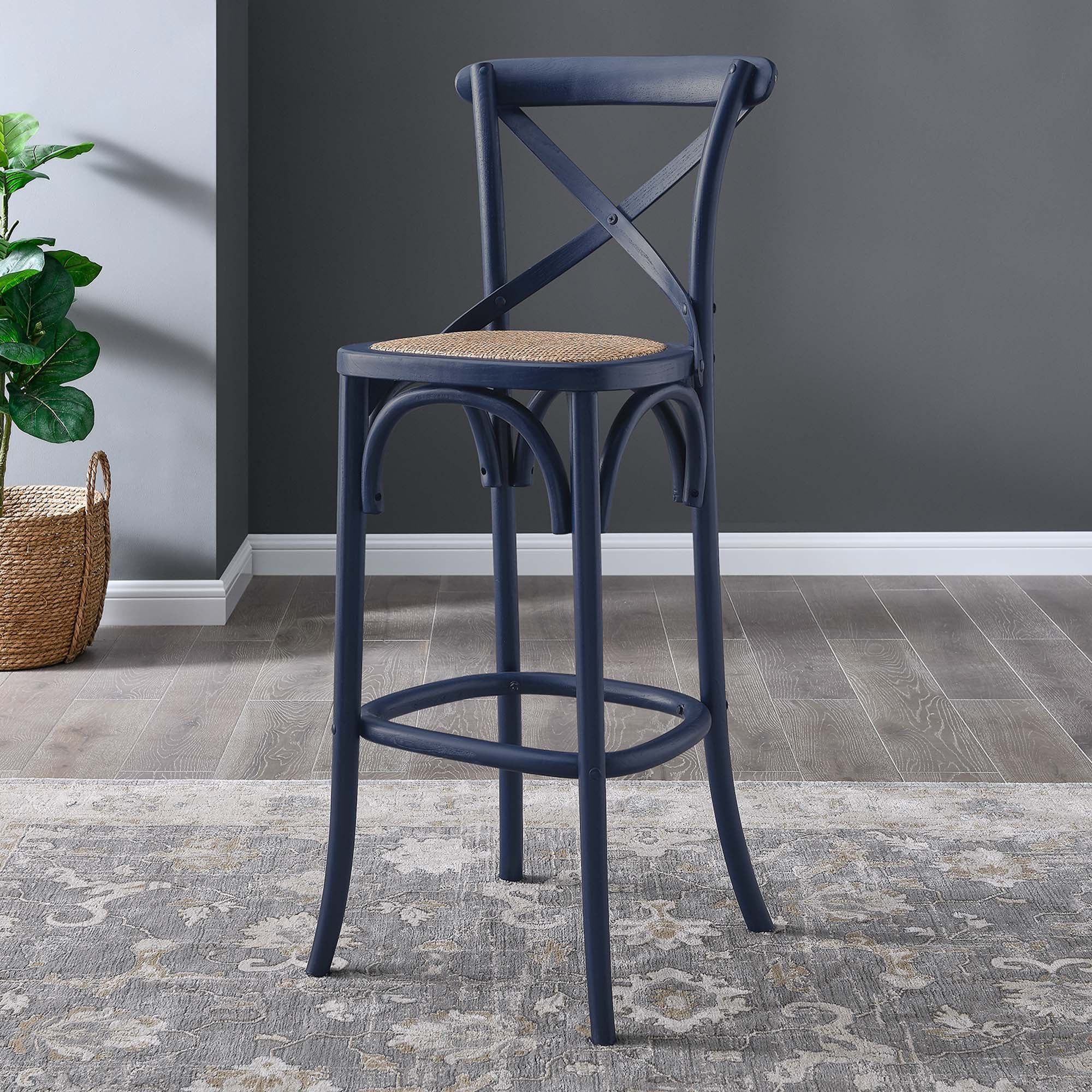Gear Bar Stool, Midnight Blue