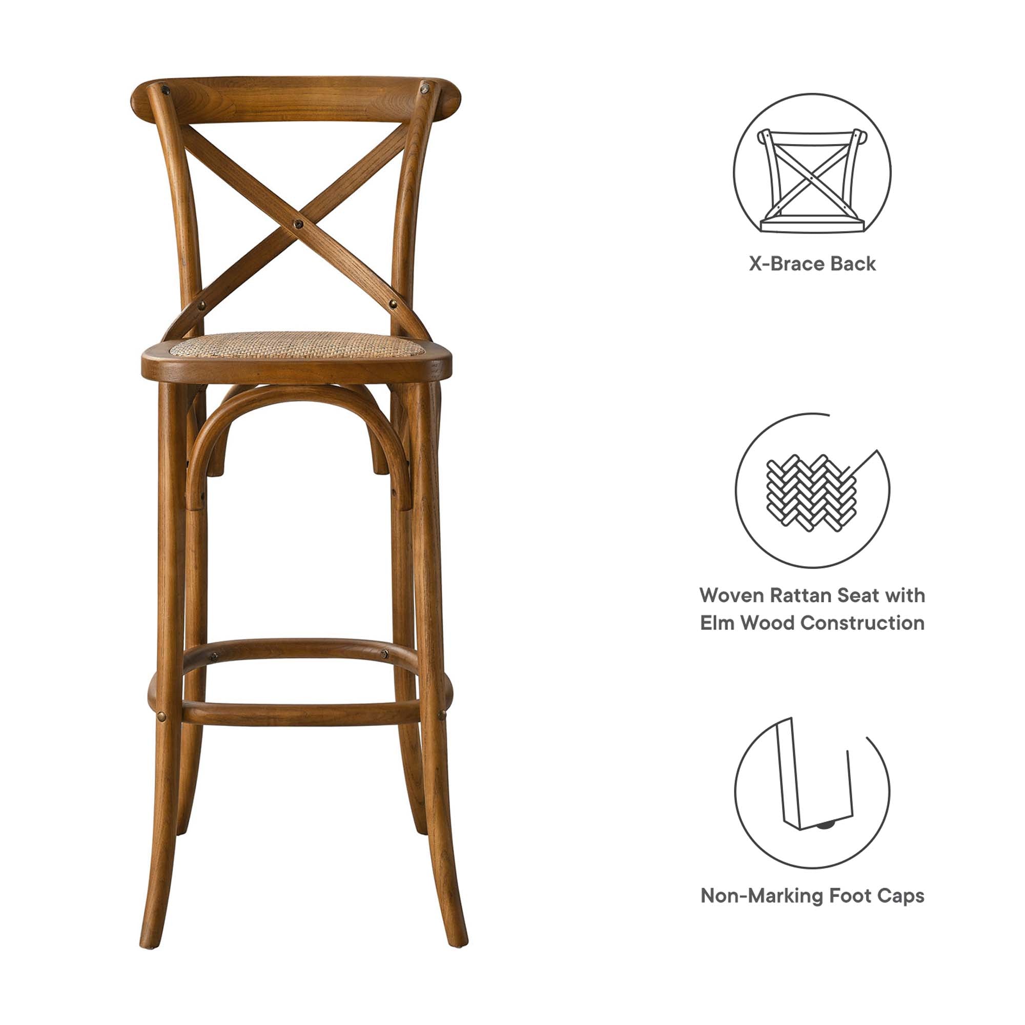 Gear Bar Stool, Walnut