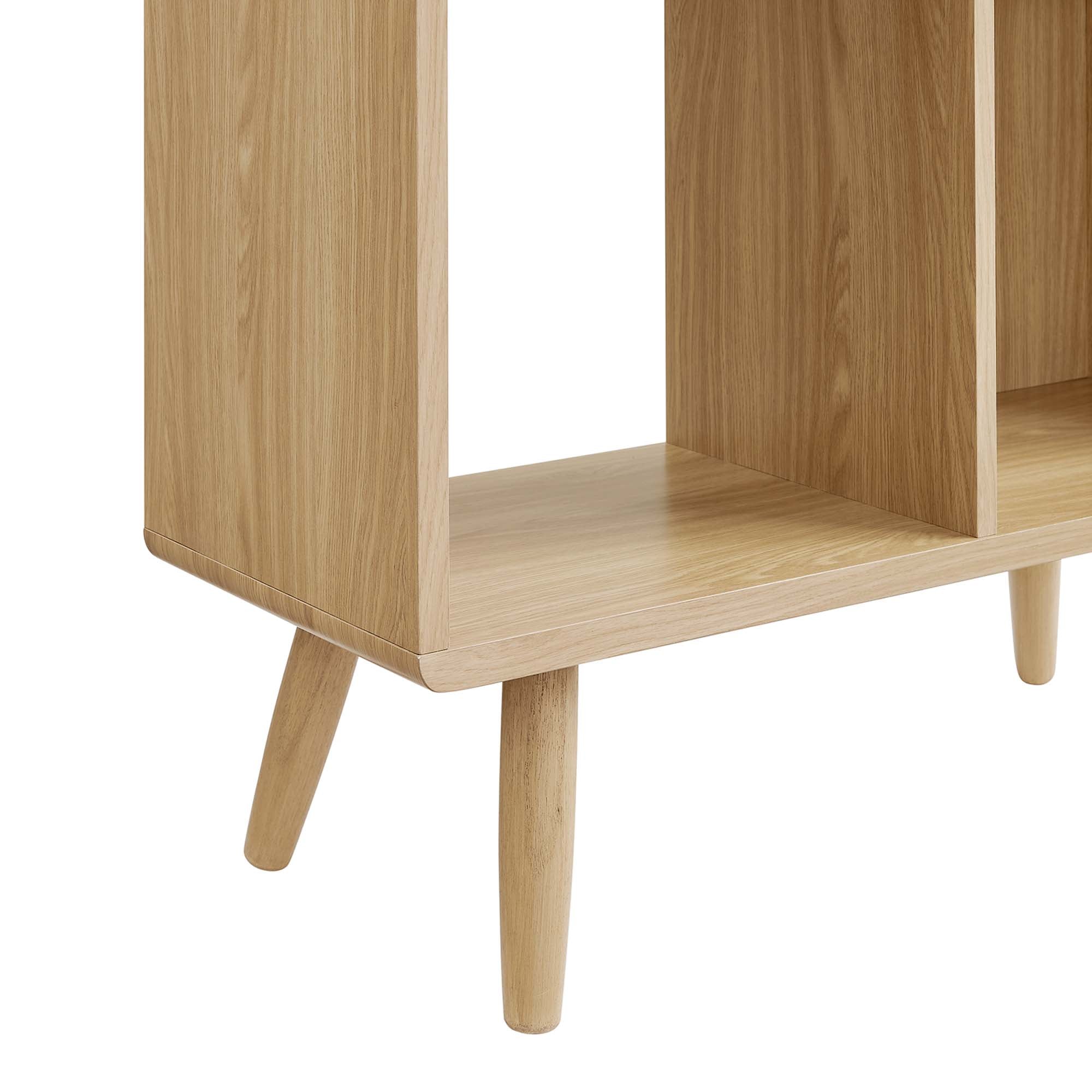Transmit 5 Shelf Wood Grain Bookcase, Oak